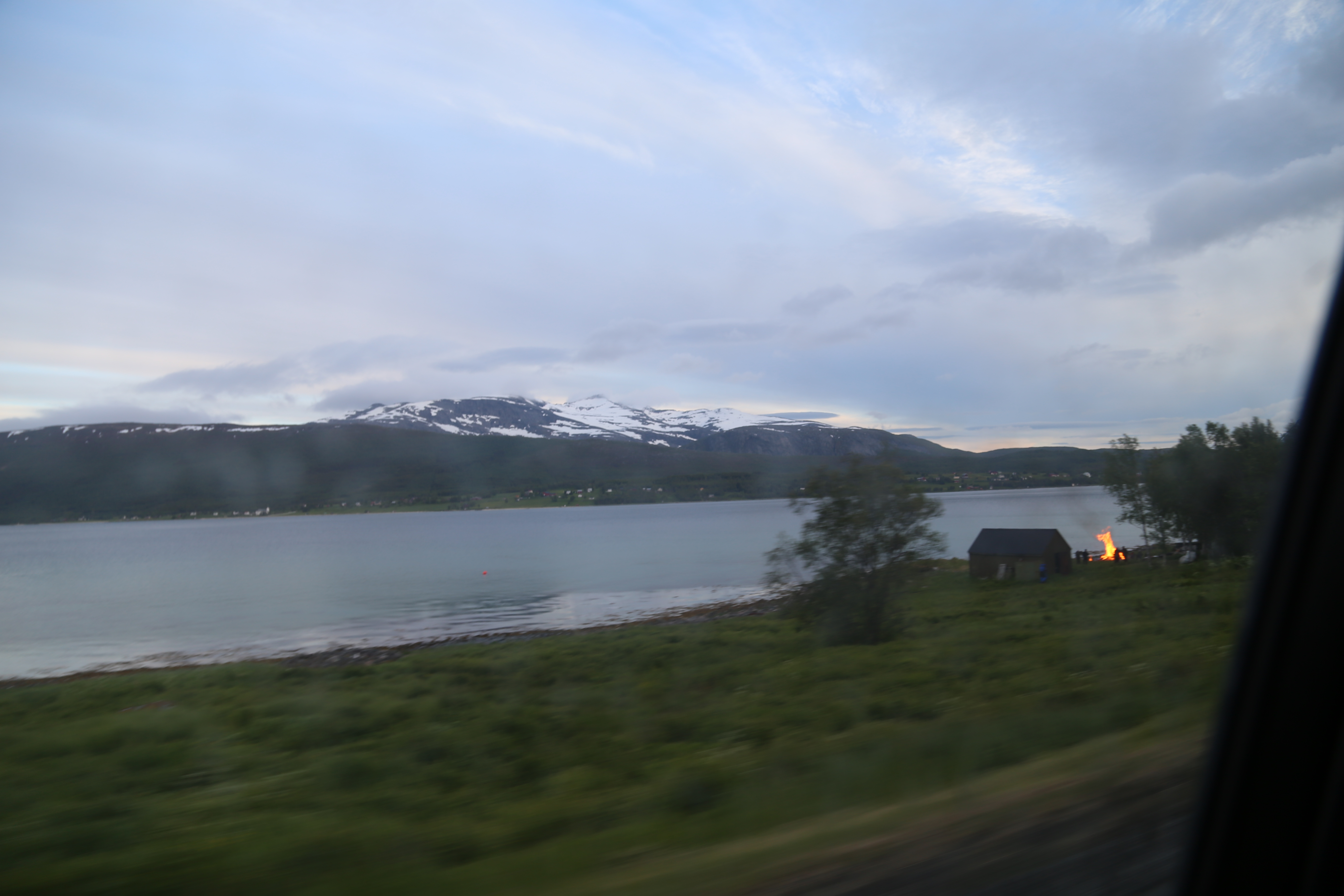 2014 Europe Trip Day 18 - Norway (Lofoten Islands: Sordal Tunnel (4 miles),  Sloverfjord Tunnel (2 miles), Chocolate Chip Rolls, Svolvaer, Lofoten Stockfish (Hanging Cod), Fishing Village Named Å, Snails, Fiskeburger (Fish Burger), Wild Reindeer) 