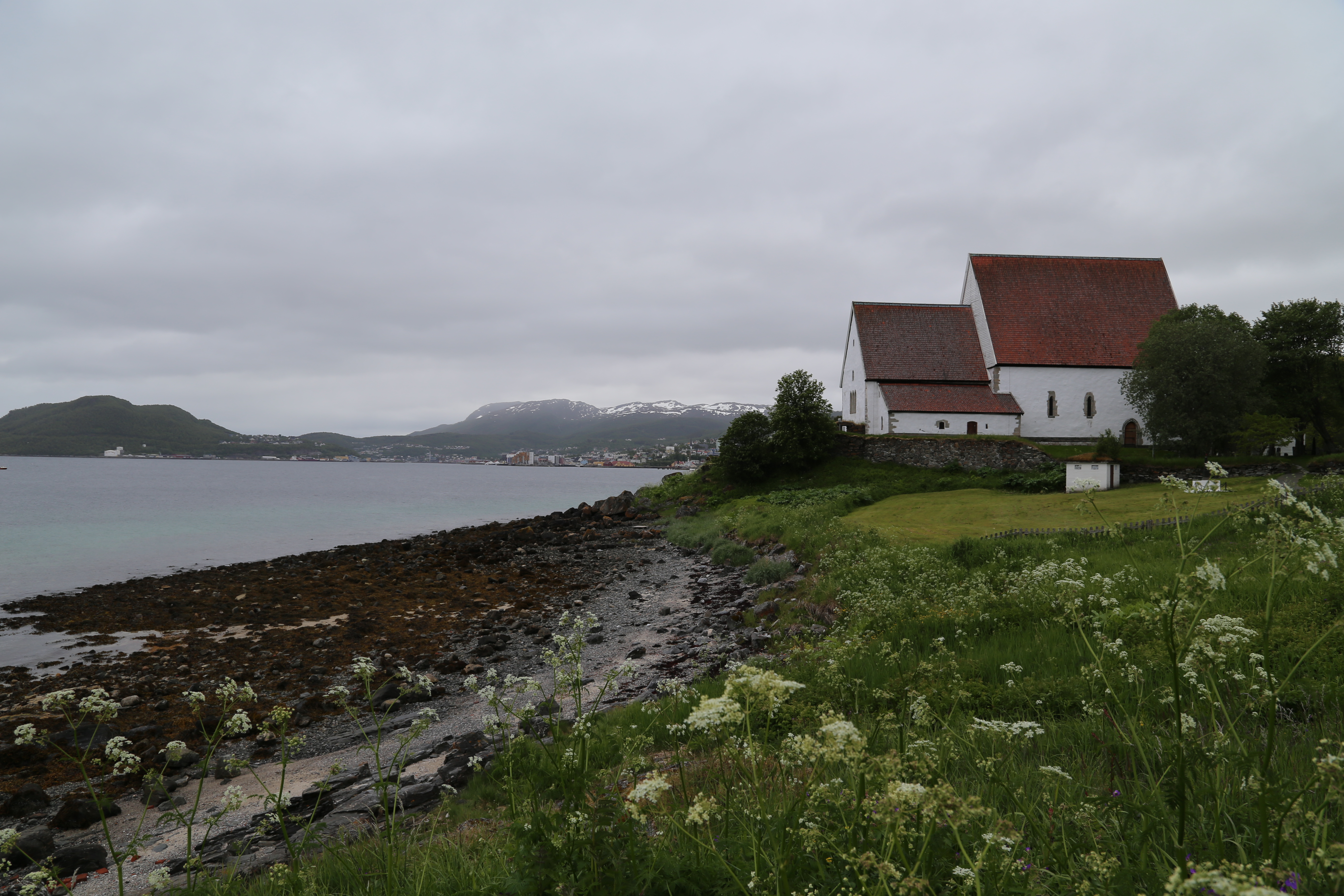 2014 Europe Trip Day 19 - Norway (Harstad & Kasfjord: Grete, Music Festival, Trondenes Church, Israelsen Gravestones, Viking Museum, Dinner with Israelsen Relatives (Tor-Arne & Bodil Eilertsen, Ernst Eilertsen, Arvid & Tove Eilertsen), Nupen Midnight Sun)