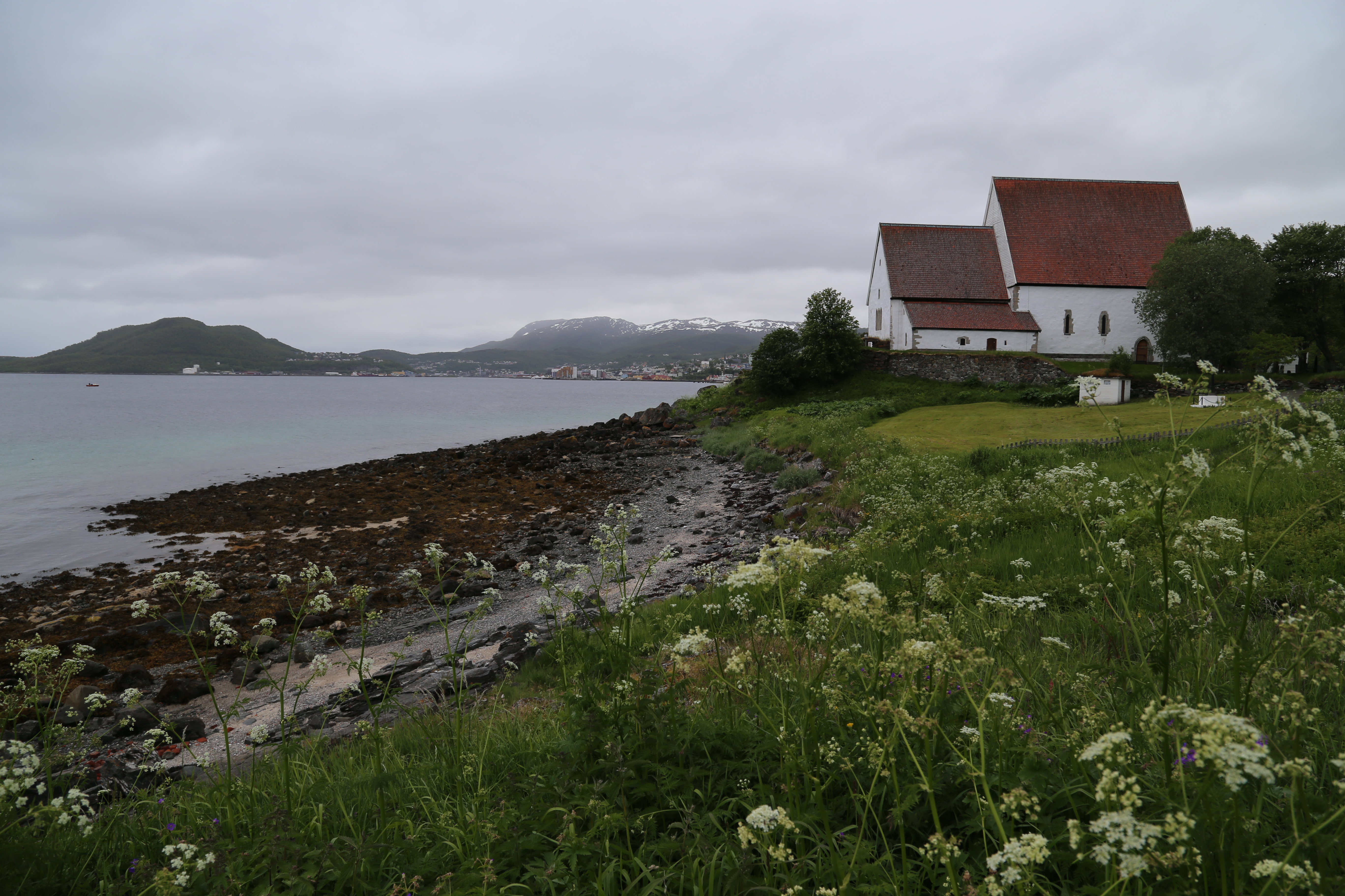 2014 Europe Trip Day 19 - Norway (Harstad & Kasfjord: Grete, Music Festival, Trondenes Church, Israelsen Gravestones, Viking Museum, Dinner with Israelsen Relatives (Tor-Arne & Bodil Eilertsen, Ernst Eilertsen, Arvid & Tove Eilertsen), Nupen Midnight Sun)