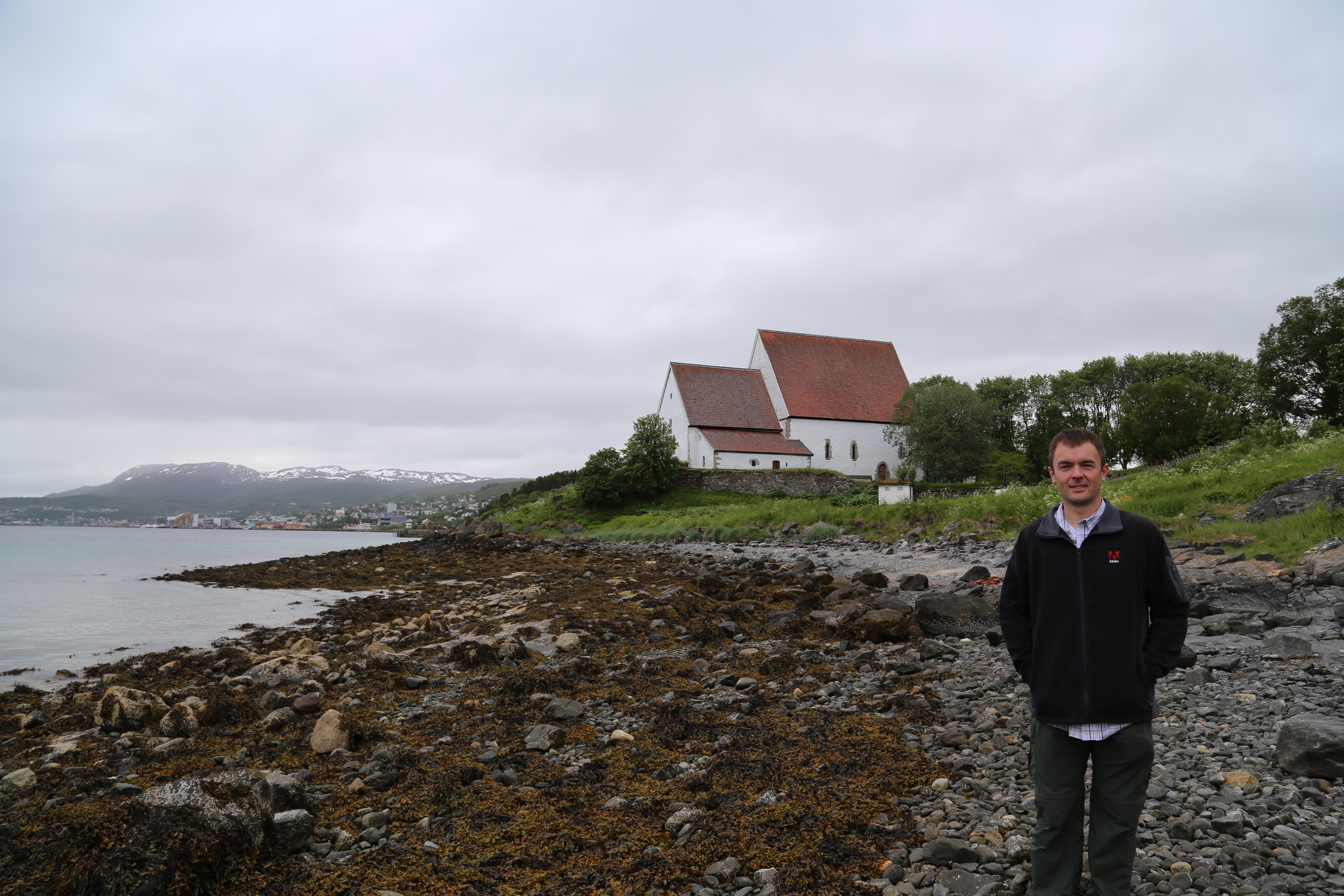 2014 Europe Trip Day 19 - Norway (Harstad & Kasfjord: Grete, Music Festival, Trondenes Church, Israelsen Gravestones, Viking Museum, Dinner with Israelsen Relatives (Tor-Arne & Bodil Eilertsen, Ernst Eilertsen, Arvid & Tove Eilertsen), Nupen Midnight Sun)