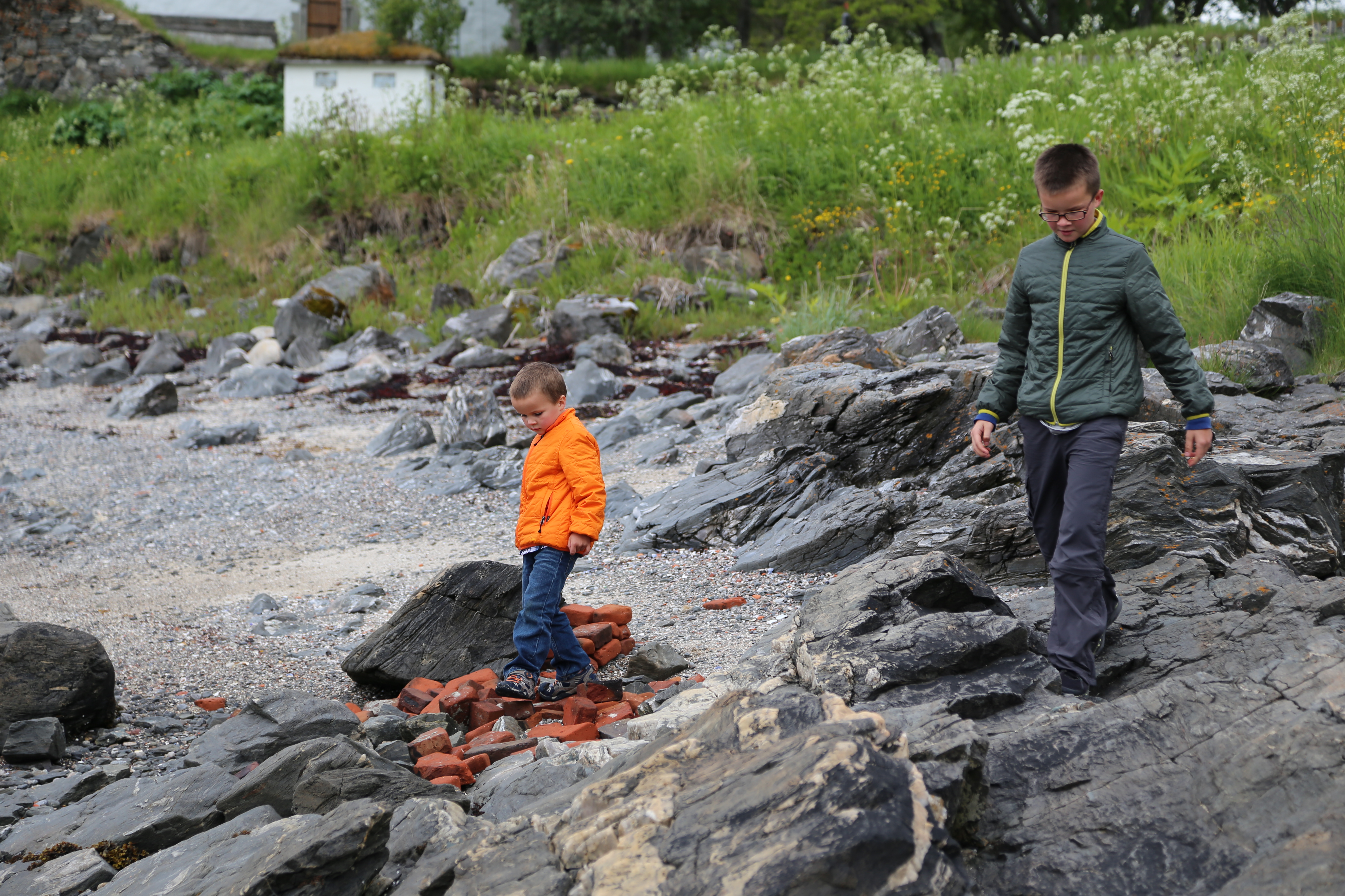 2014 Europe Trip Day 19 - Norway (Harstad & Kasfjord: Grete, Music Festival, Trondenes Church, Israelsen Gravestones, Viking Museum, Dinner with Israelsen Relatives (Tor-Arne & Bodil Eilertsen, Ernst Eilertsen, Arvid & Tove Eilertsen), Nupen Midnight Sun)