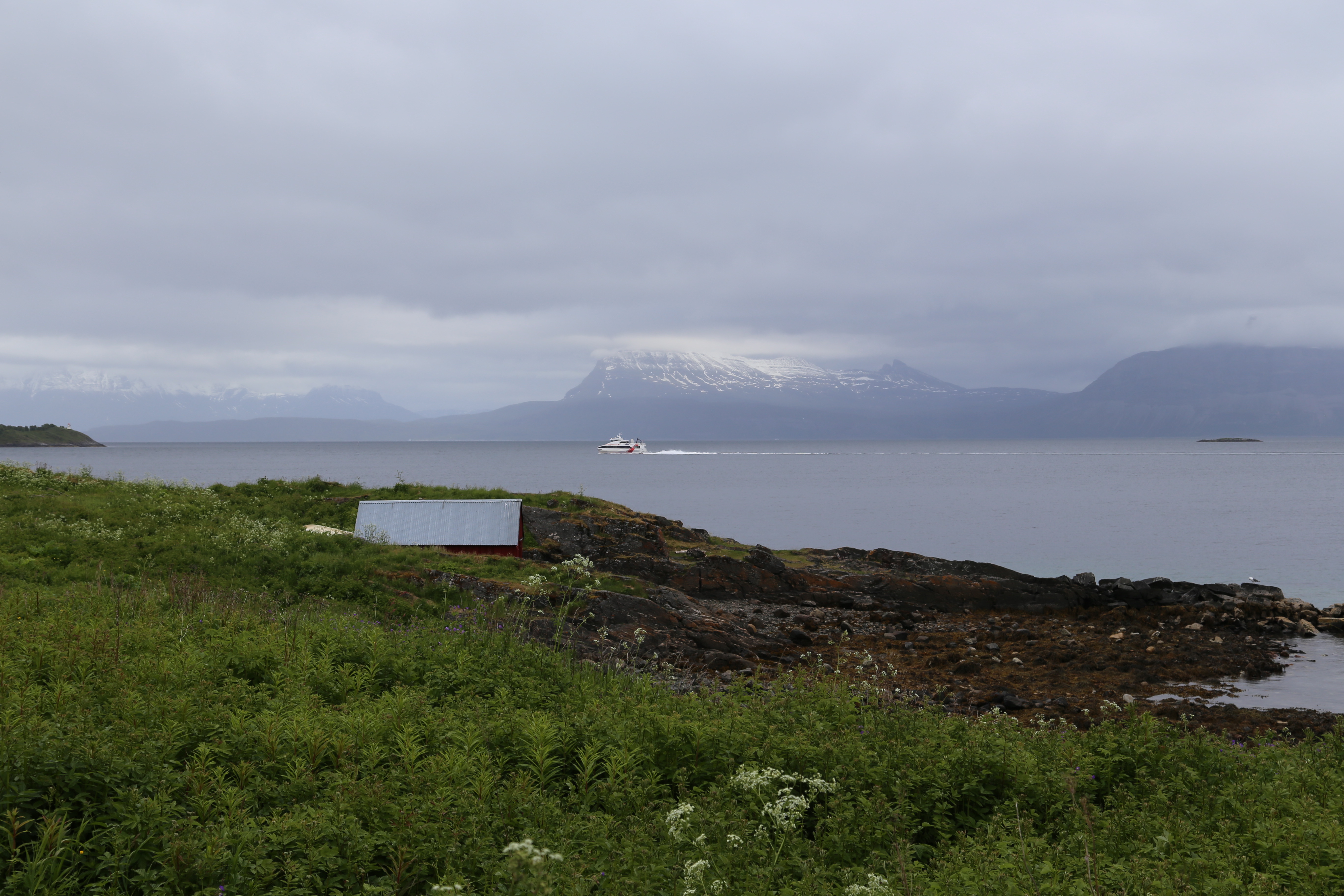 2014 Europe Trip Day 19 - Norway (Harstad & Kasfjord: Grete, Music Festival, Trondenes Church, Israelsen Gravestones, Viking Museum, Dinner with Israelsen Relatives (Tor-Arne & Bodil Eilertsen, Ernst Eilertsen, Arvid & Tove Eilertsen), Nupen Midnight Sun)