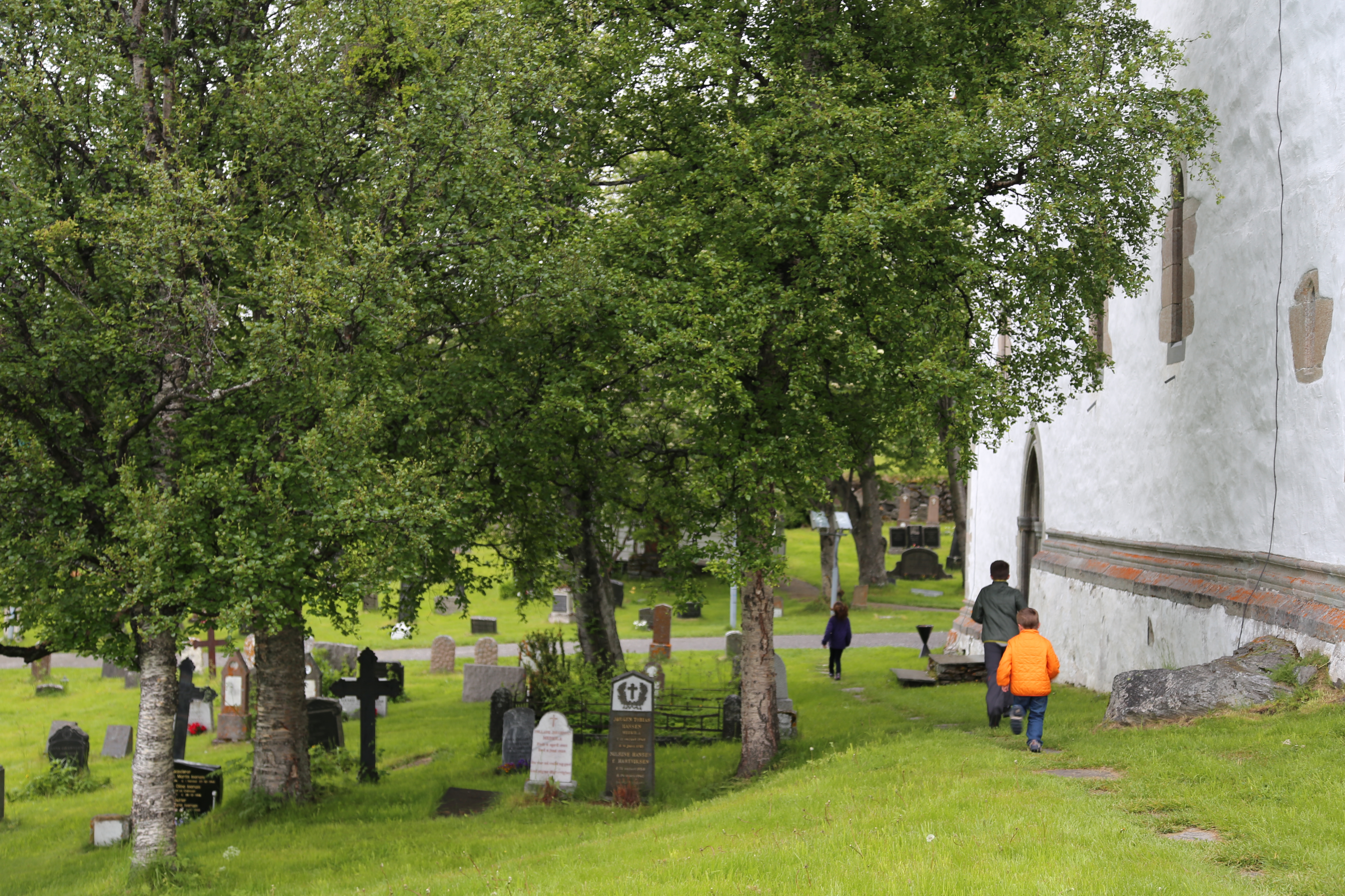 2014 Europe Trip Day 19 - Norway (Harstad & Kasfjord: Grete, Music Festival, Trondenes Church, Israelsen Gravestones, Viking Museum, Dinner with Israelsen Relatives (Tor-Arne & Bodil Eilertsen, Ernst Eilertsen, Arvid & Tove Eilertsen), Nupen Midnight Sun)