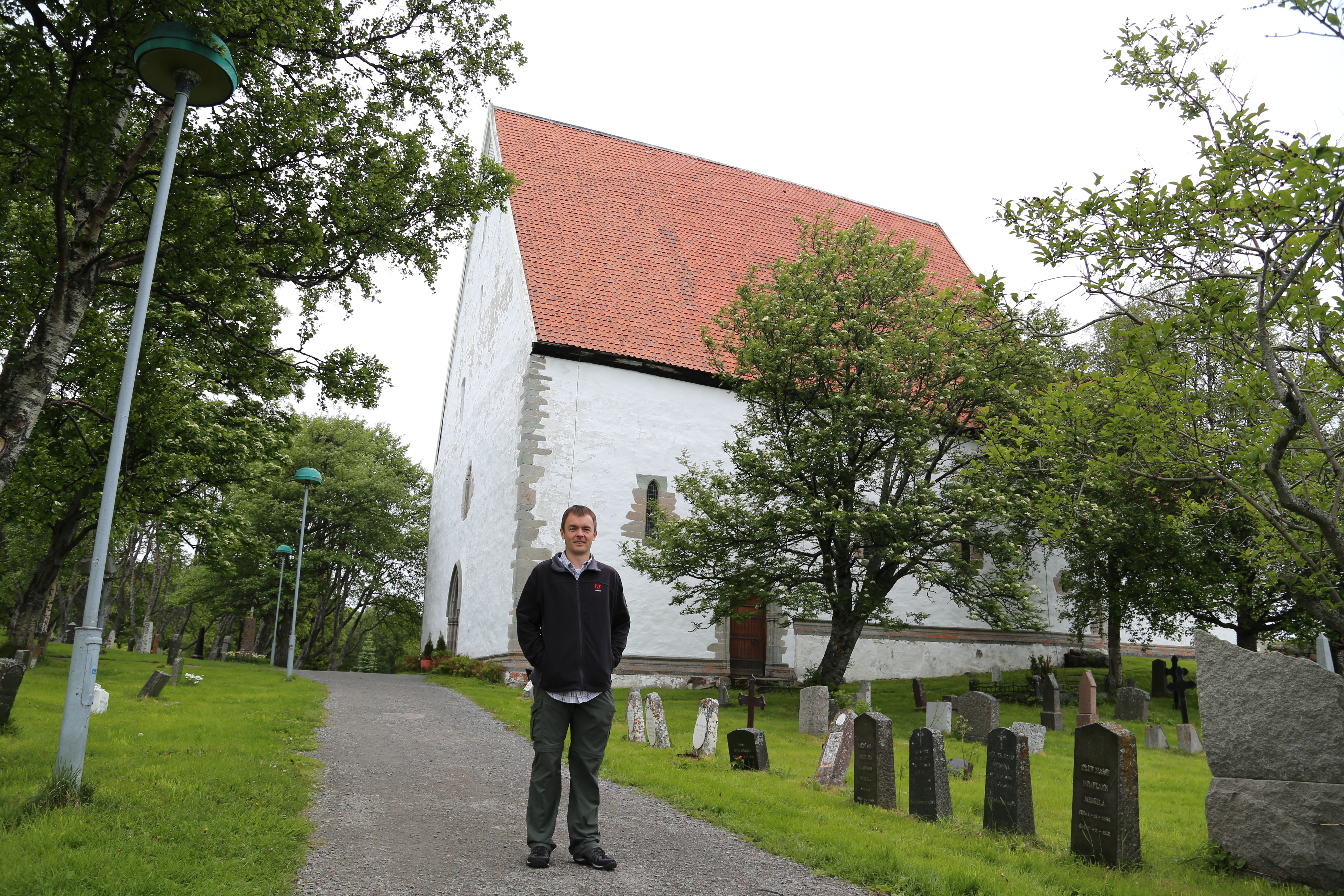 2014 Europe Trip Day 19 - Norway (Harstad & Kasfjord: Grete, Music Festival, Trondenes Church, Israelsen Gravestones, Viking Museum, Dinner with Israelsen Relatives (Tor-Arne & Bodil Eilertsen, Ernst Eilertsen, Arvid & Tove Eilertsen), Nupen Midnight Sun)