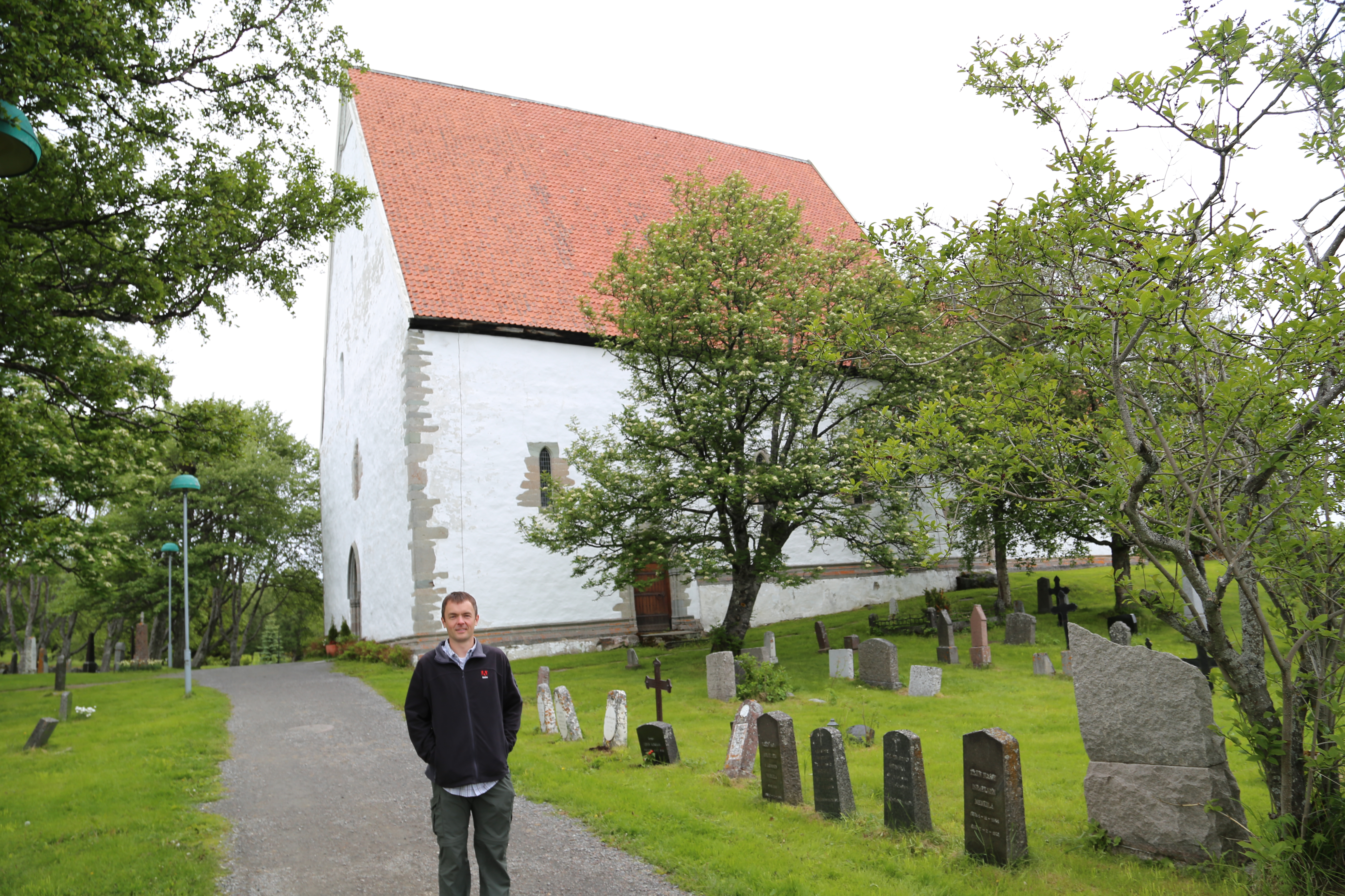 2014 Europe Trip Day 19 - Norway (Harstad & Kasfjord: Grete, Music Festival, Trondenes Church, Israelsen Gravestones, Viking Museum, Dinner with Israelsen Relatives (Tor-Arne & Bodil Eilertsen, Ernst Eilertsen, Arvid & Tove Eilertsen), Nupen Midnight Sun)