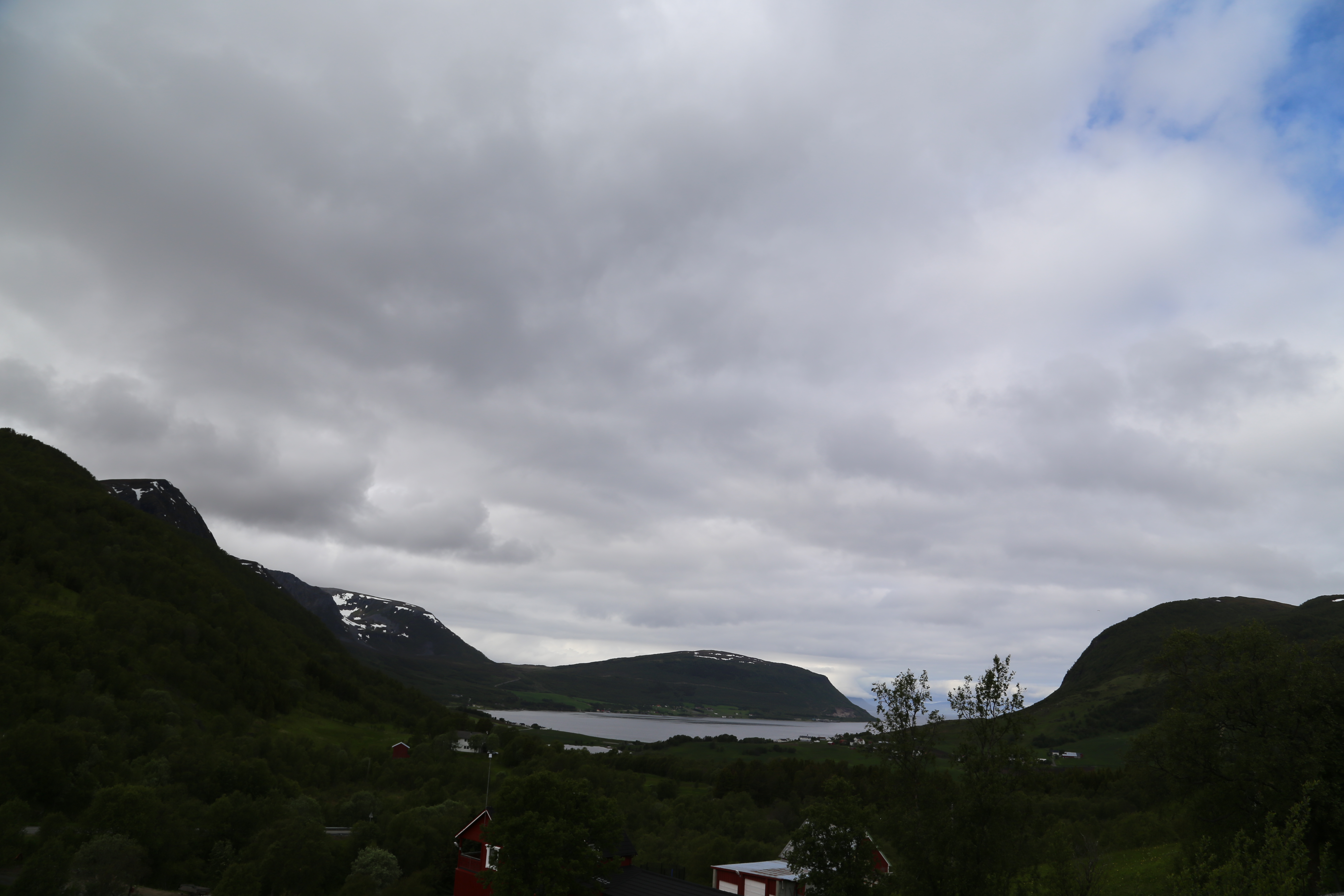 2014 Europe Trip Day 20 - Norway (Kasfjord & Aun: Midnight Sun, Aun, Home Where Andrew M. Israelsen Was Born, Where Andrew M. Israelsen Was Baptized (Kasfjordvatnet Lake), Eilertsen Farm, Harstad / Narvik Evenes Airport, Bergen Airport, 1860 Nordnes Home)