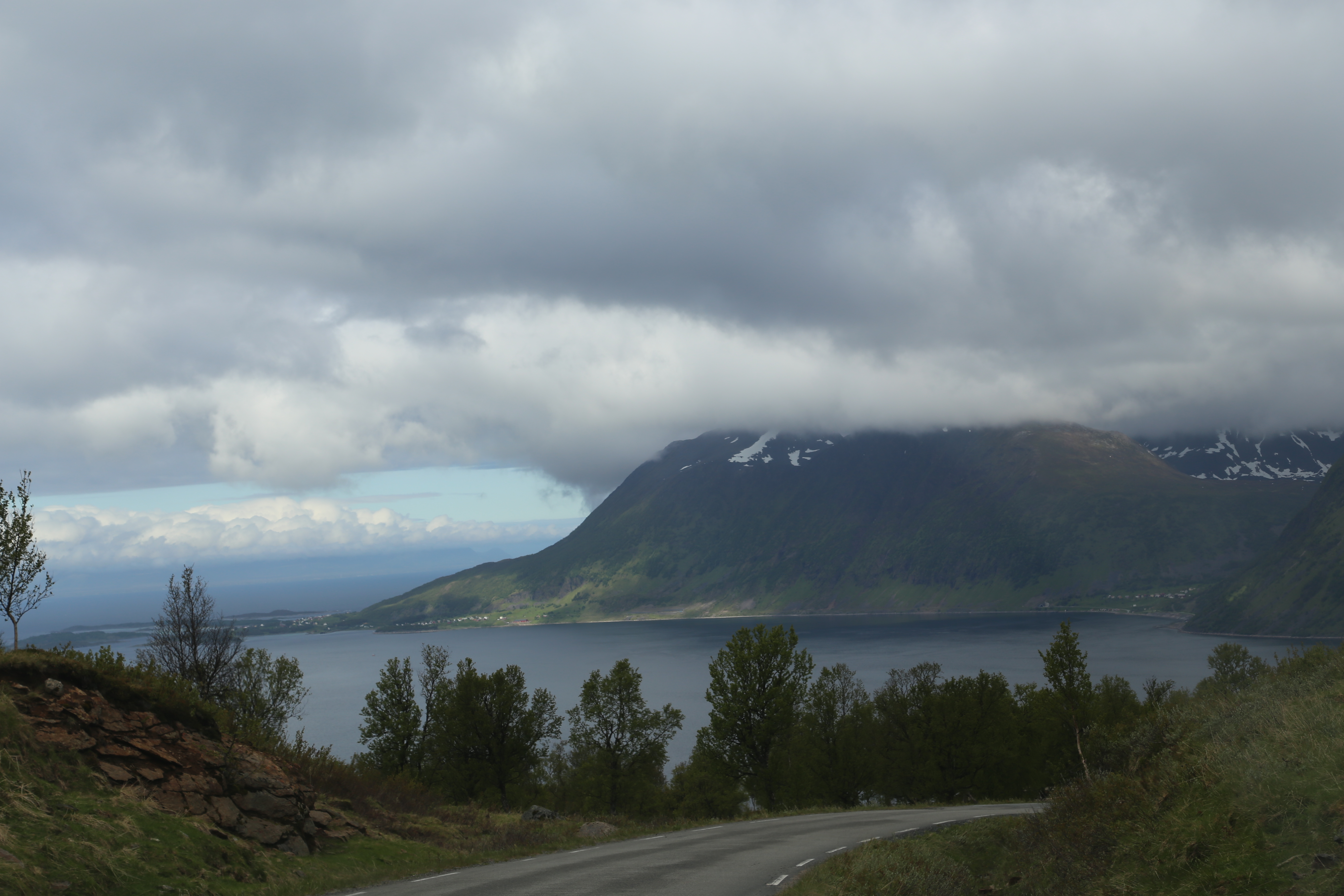 2014 Europe Trip Day 20 - Norway (Kasfjord & Aun: Midnight Sun, Aun, Home Where Andrew M. Israelsen Was Born, Where Andrew M. Israelsen Was Baptized (Kasfjordvatnet Lake), Eilertsen Farm, Harstad / Narvik Evenes Airport, Bergen Airport, 1860 Nordnes Home)