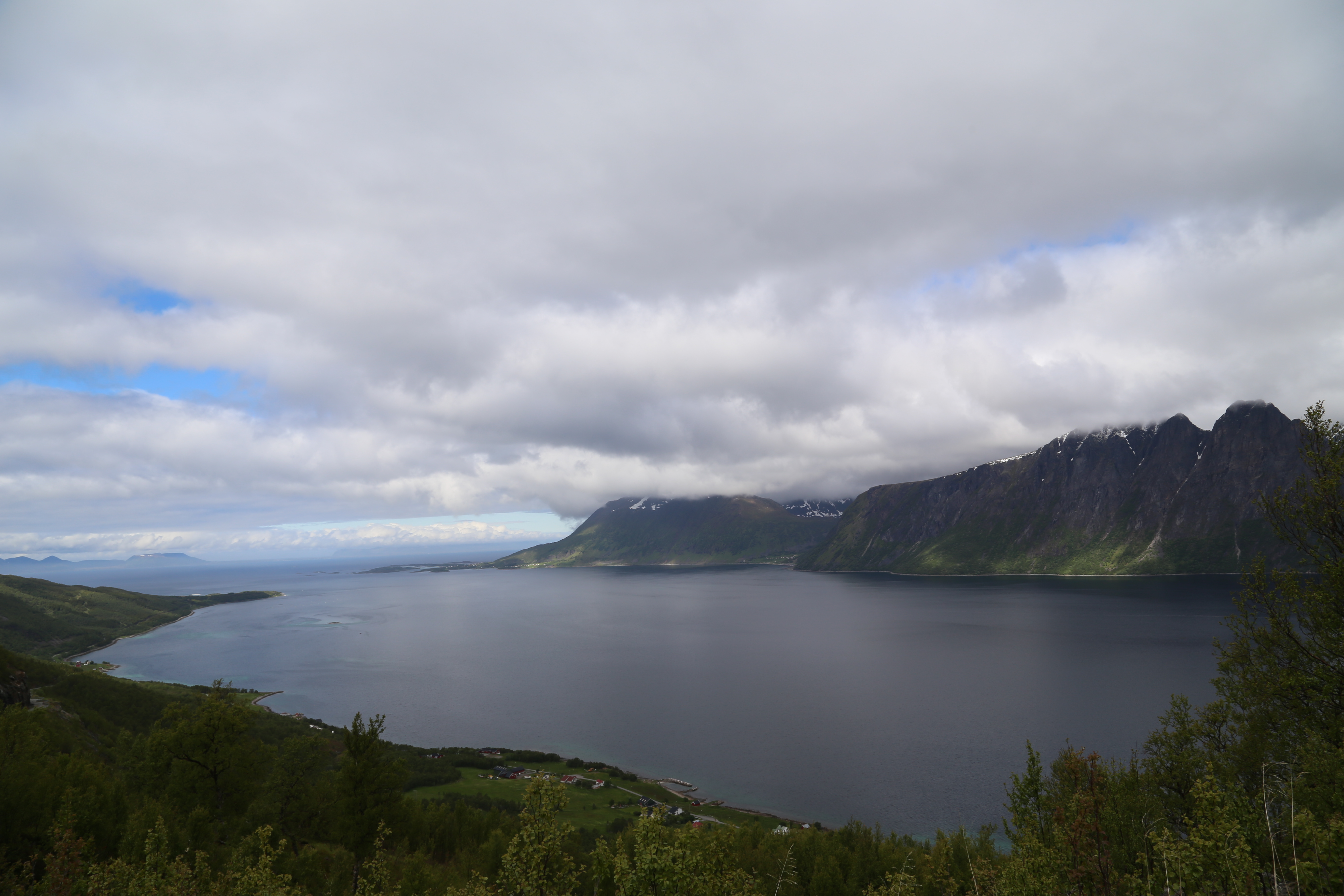 2014 Europe Trip Day 20 - Norway (Kasfjord & Aun: Midnight Sun, Aun, Home Where Andrew M. Israelsen Was Born, Where Andrew M. Israelsen Was Baptized (Kasfjordvatnet Lake), Eilertsen Farm, Harstad / Narvik Evenes Airport, Bergen Airport, 1860 Nordnes Home)