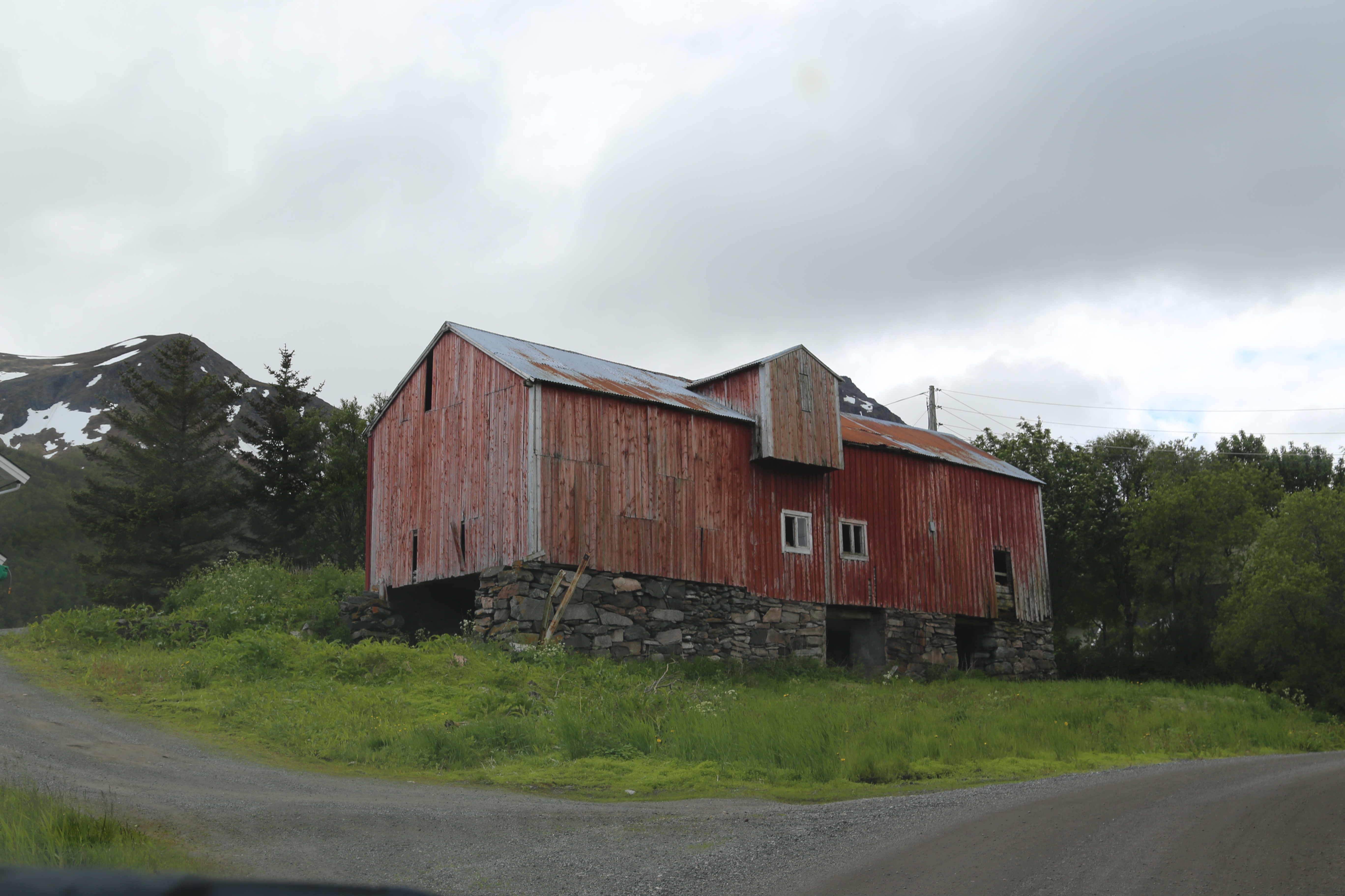 2014 Europe Trip Day 20 - Norway (Kasfjord & Aun: Midnight Sun, Aun, Home Where Andrew M. Israelsen Was Born, Where Andrew M. Israelsen Was Baptized (Kasfjordvatnet Lake), Eilertsen Farm, Harstad / Narvik Evenes Airport, Bergen Airport, 1860 Nordnes Home)