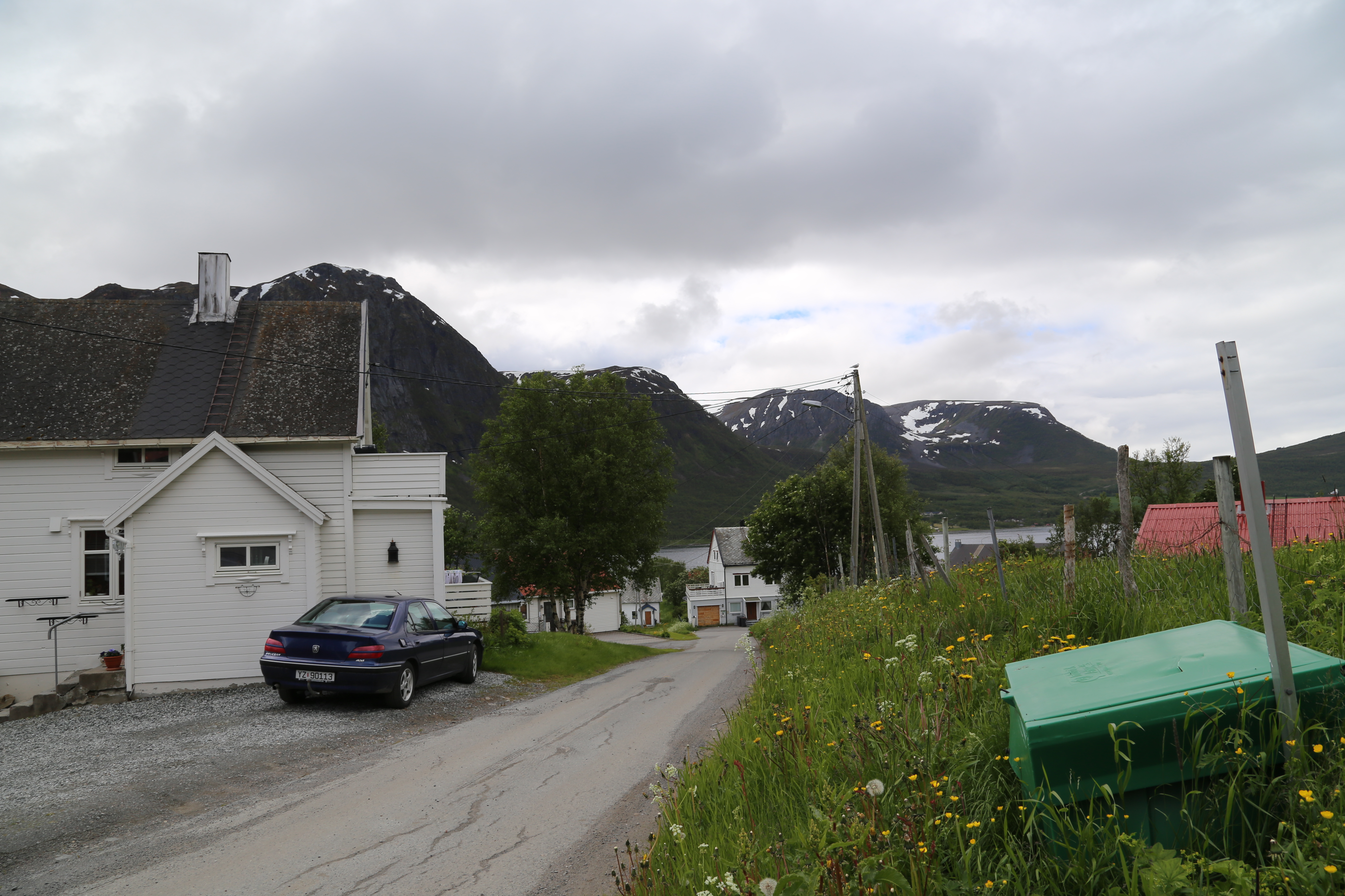 2014 Europe Trip Day 20 - Norway (Kasfjord & Aun: Midnight Sun, Aun, Home Where Andrew M. Israelsen Was Born, Where Andrew M. Israelsen Was Baptized (Kasfjordvatnet Lake), Eilertsen Farm, Harstad / Narvik Evenes Airport, Bergen Airport, 1860 Nordnes Home)