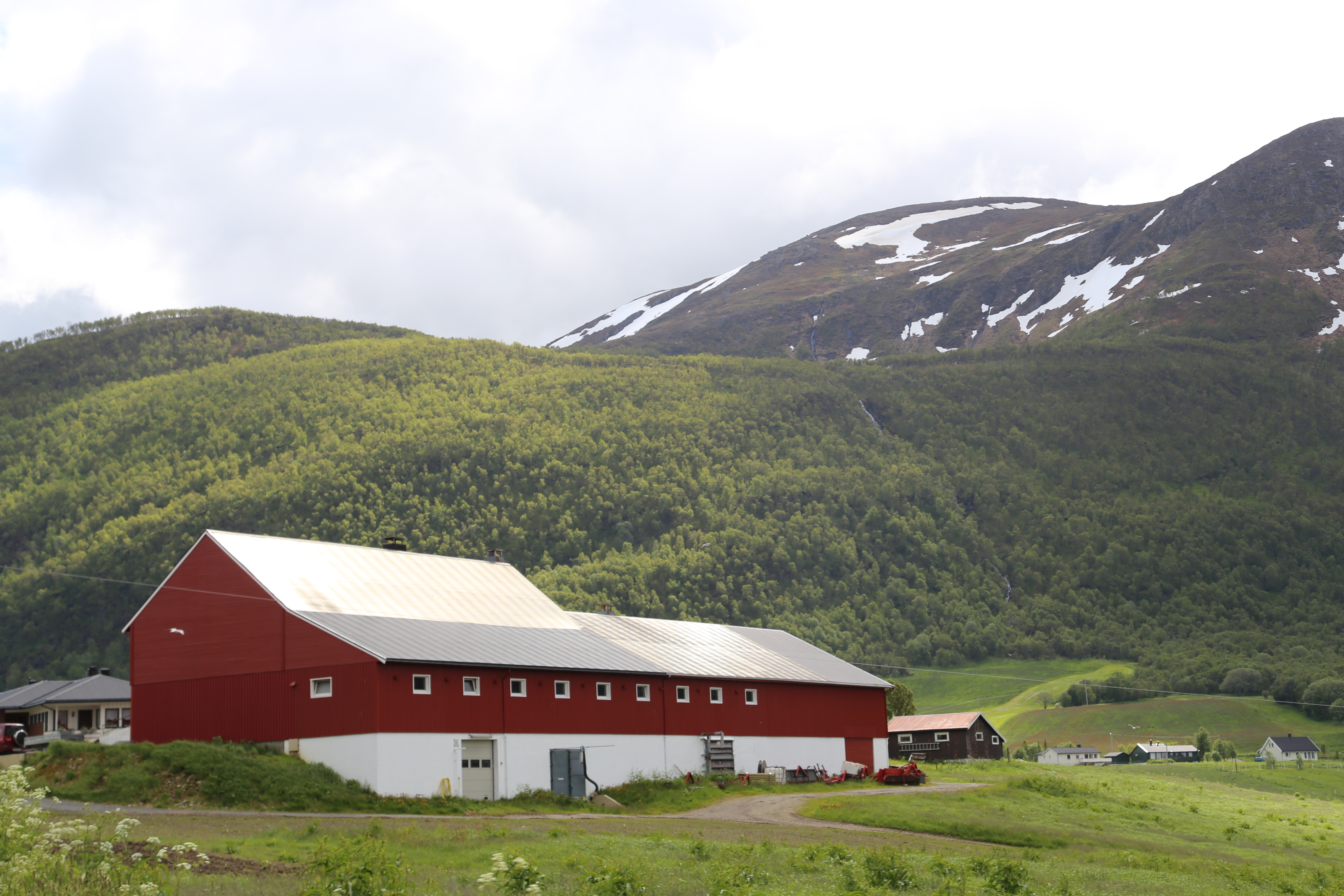 2014 Europe Trip Day 20 - Norway (Kasfjord & Aun: Midnight Sun, Aun, Home Where Andrew M. Israelsen Was Born, Where Andrew M. Israelsen Was Baptized (Kasfjordvatnet Lake), Eilertsen Farm, Harstad / Narvik Evenes Airport, Bergen Airport, 1860 Nordnes Home)