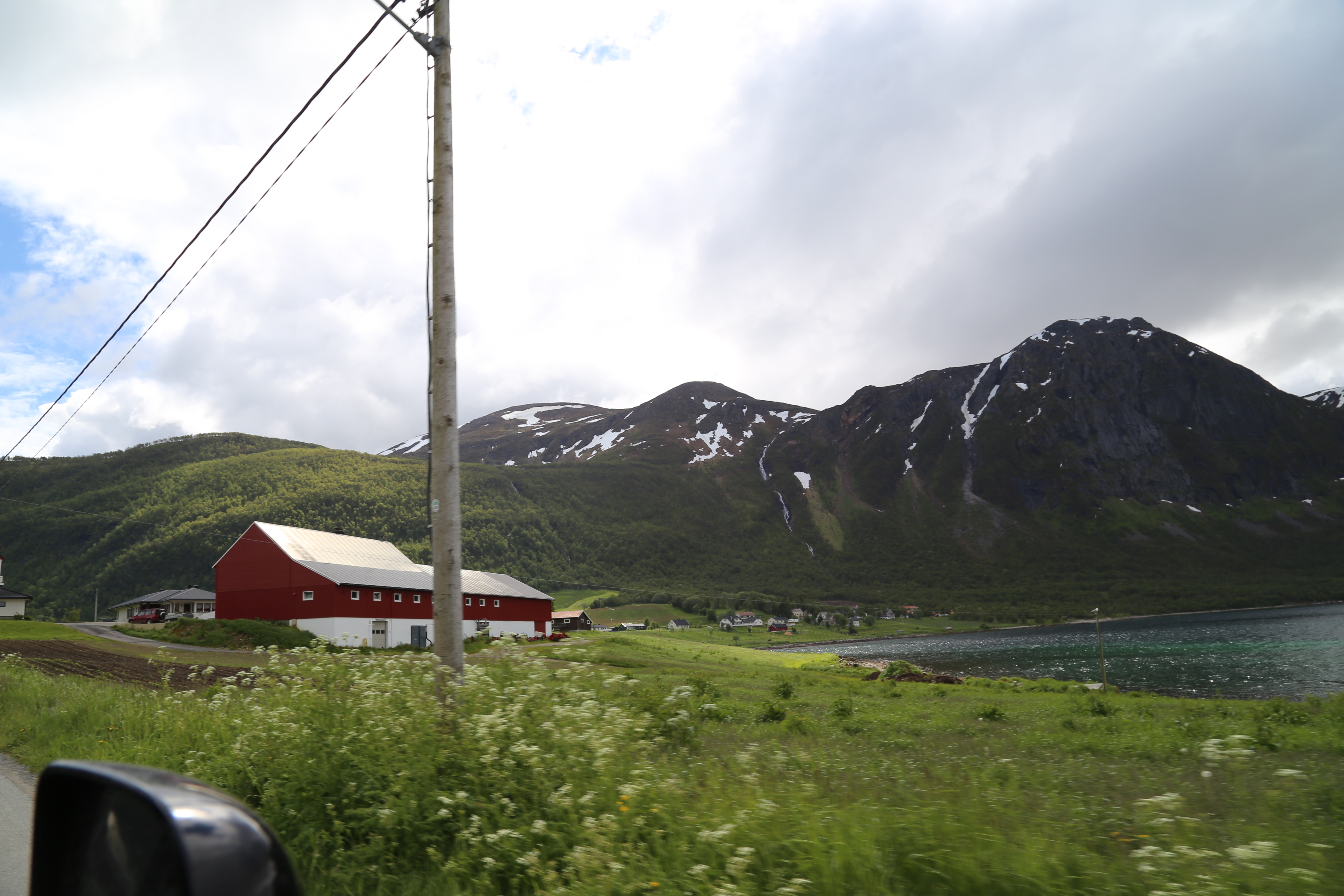 2014 Europe Trip Day 20 - Norway (Kasfjord & Aun: Midnight Sun, Aun, Home Where Andrew M. Israelsen Was Born, Where Andrew M. Israelsen Was Baptized (Kasfjordvatnet Lake), Eilertsen Farm, Harstad / Narvik Evenes Airport, Bergen Airport, 1860 Nordnes Home)