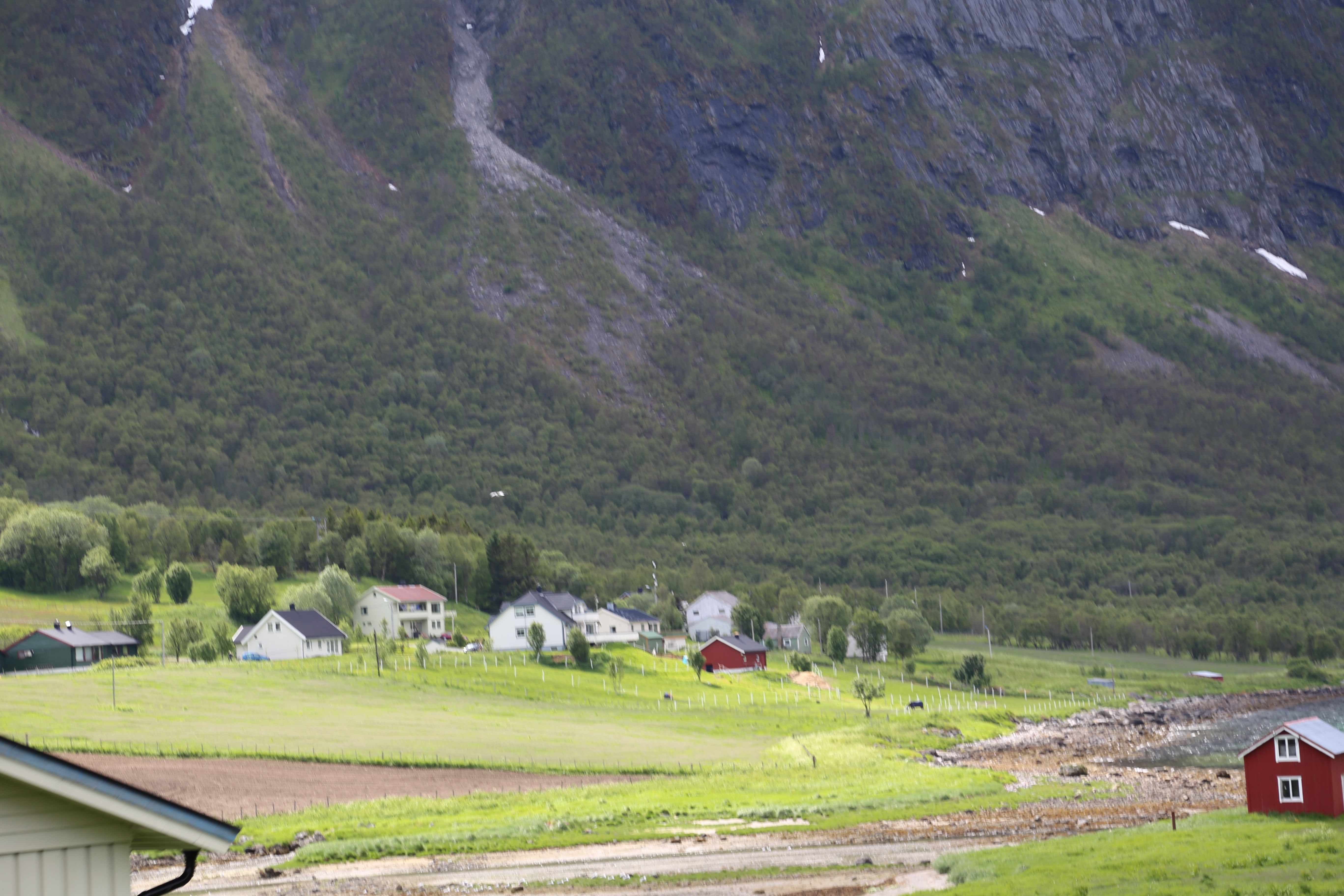 2014 Europe Trip Day 20 - Norway (Kasfjord & Aun: Midnight Sun, Aun, Home Where Andrew M. Israelsen Was Born, Where Andrew M. Israelsen Was Baptized (Kasfjordvatnet Lake), Eilertsen Farm, Harstad / Narvik Evenes Airport, Bergen Airport, 1860 Nordnes Home)