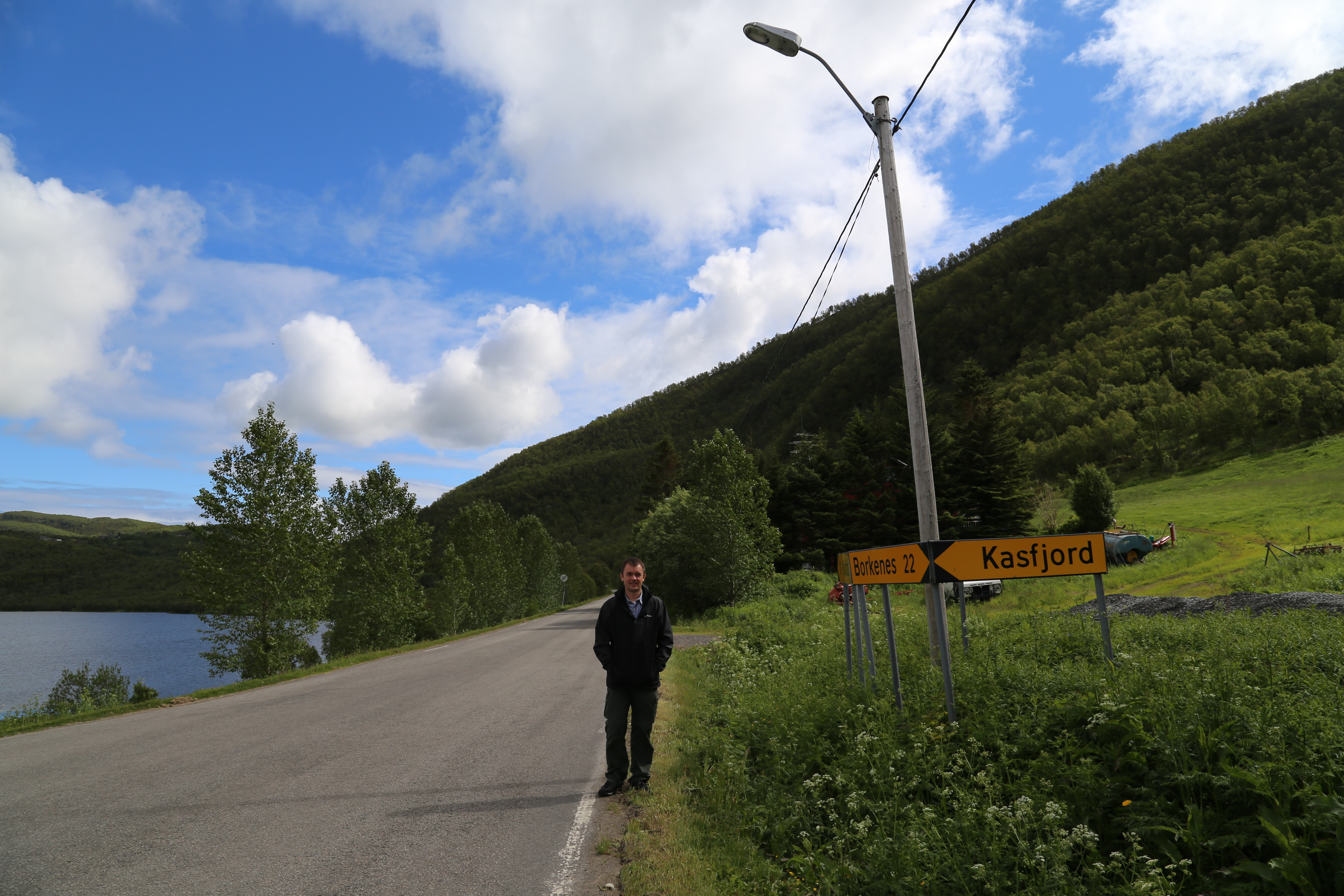 2014 Europe Trip Day 20 - Norway (Kasfjord & Aun: Midnight Sun, Aun, Home Where Andrew M. Israelsen Was Born, Where Andrew M. Israelsen Was Baptized (Kasfjordvatnet Lake), Eilertsen Farm, Harstad / Narvik Evenes Airport, Bergen Airport, 1860 Nordnes Home)