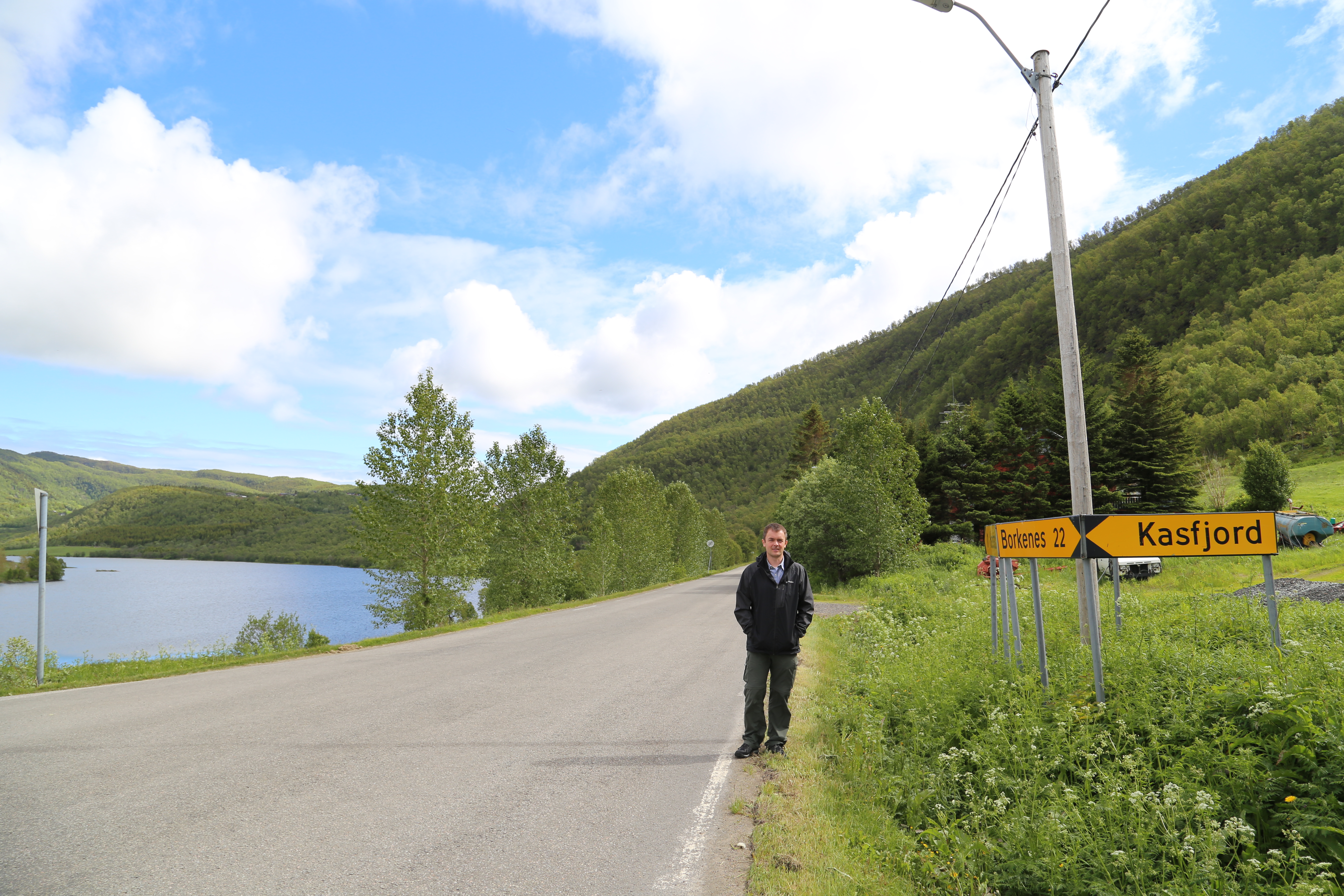 2014 Europe Trip Day 20 - Norway (Kasfjord & Aun: Midnight Sun, Aun, Home Where Andrew M. Israelsen Was Born, Where Andrew M. Israelsen Was Baptized (Kasfjordvatnet Lake), Eilertsen Farm, Harstad / Narvik Evenes Airport, Bergen Airport, 1860 Nordnes Home)