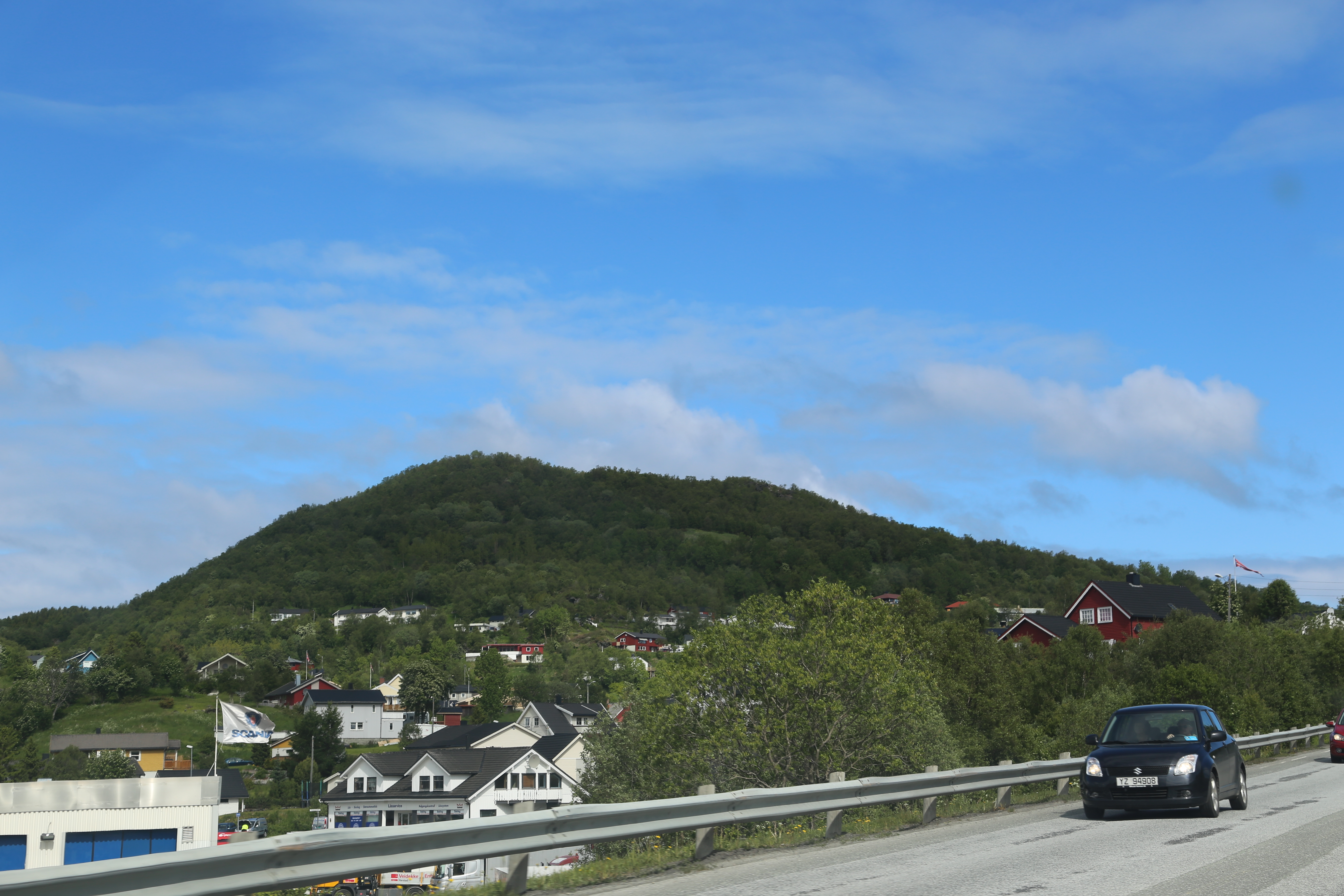 2014 Europe Trip Day 20 - Norway (Kasfjord & Aun: Midnight Sun, Aun, Home Where Andrew M. Israelsen Was Born, Where Andrew M. Israelsen Was Baptized (Kasfjordvatnet Lake), Eilertsen Farm, Harstad / Narvik Evenes Airport, Bergen Airport, 1860 Nordnes Home)