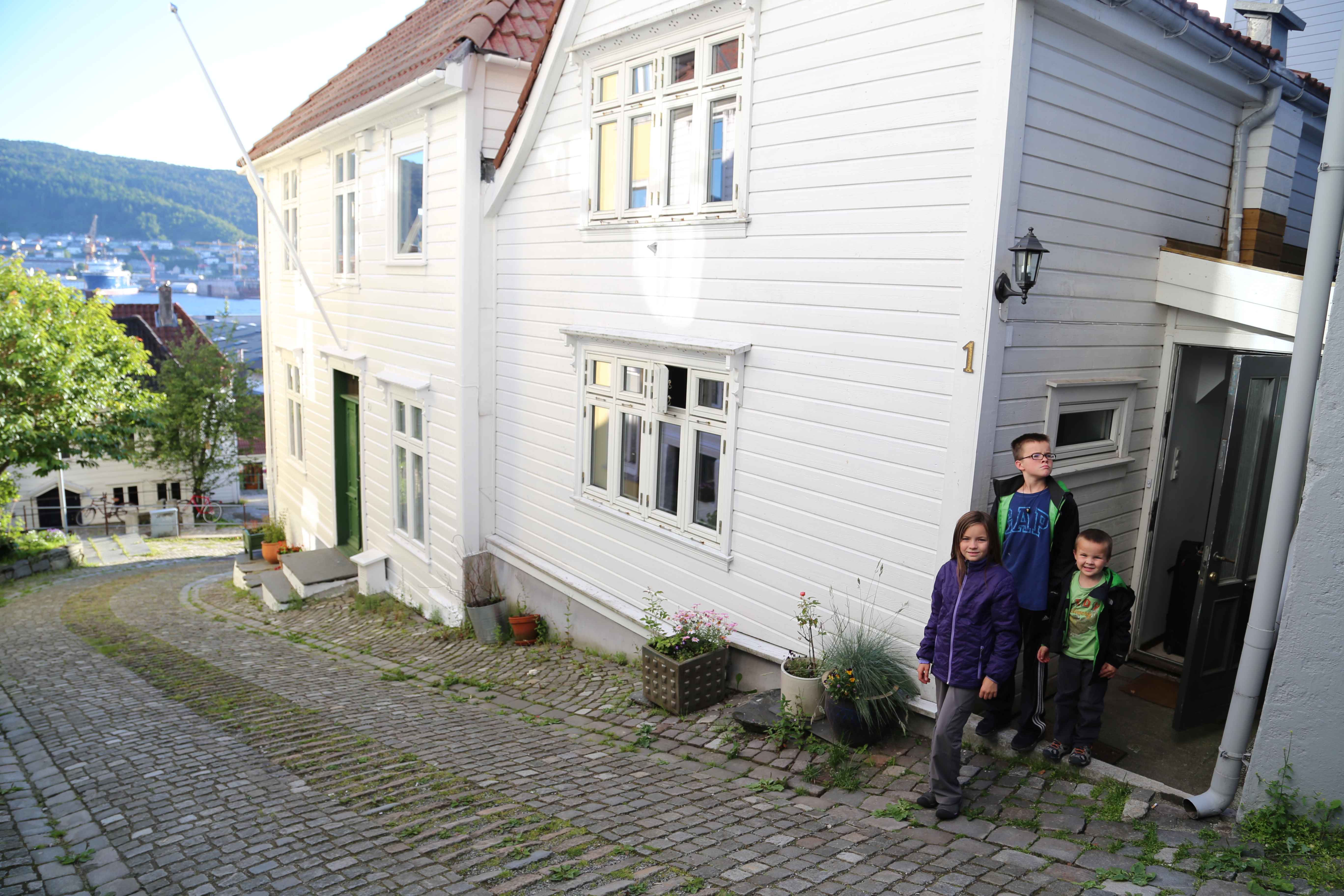 2014 Europe Trip Day 20 - Norway (Kasfjord & Aun: Midnight Sun, Aun, Home Where Andrew M. Israelsen Was Born, Where Andrew M. Israelsen Was Baptized (Kasfjordvatnet Lake), Eilertsen Farm, Harstad / Narvik Evenes Airport, Bergen Airport, 1860 Nordnes Home)