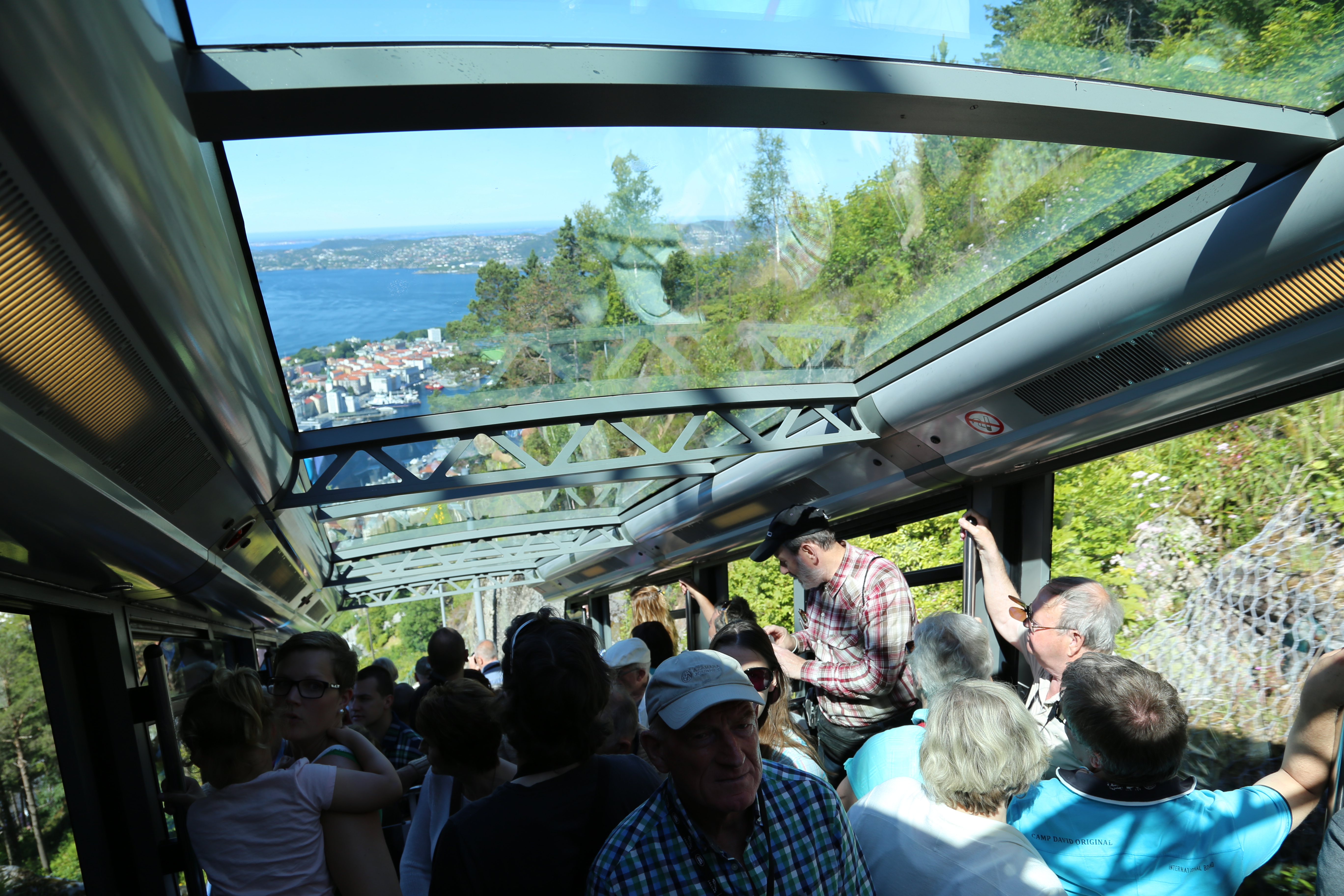 2014 Europe Trip Day 22 - Norway (Bergen: Fish Cakes, Fløibanen Funicular (Cable Railway up Mountain), Canoeing on Skomakerdiket Lake, Fisketorget (The Fish Market), Bryggen Wharf, Nordnes Seawater Pool, Jumping into the North Sea, Nordnes Alleys)