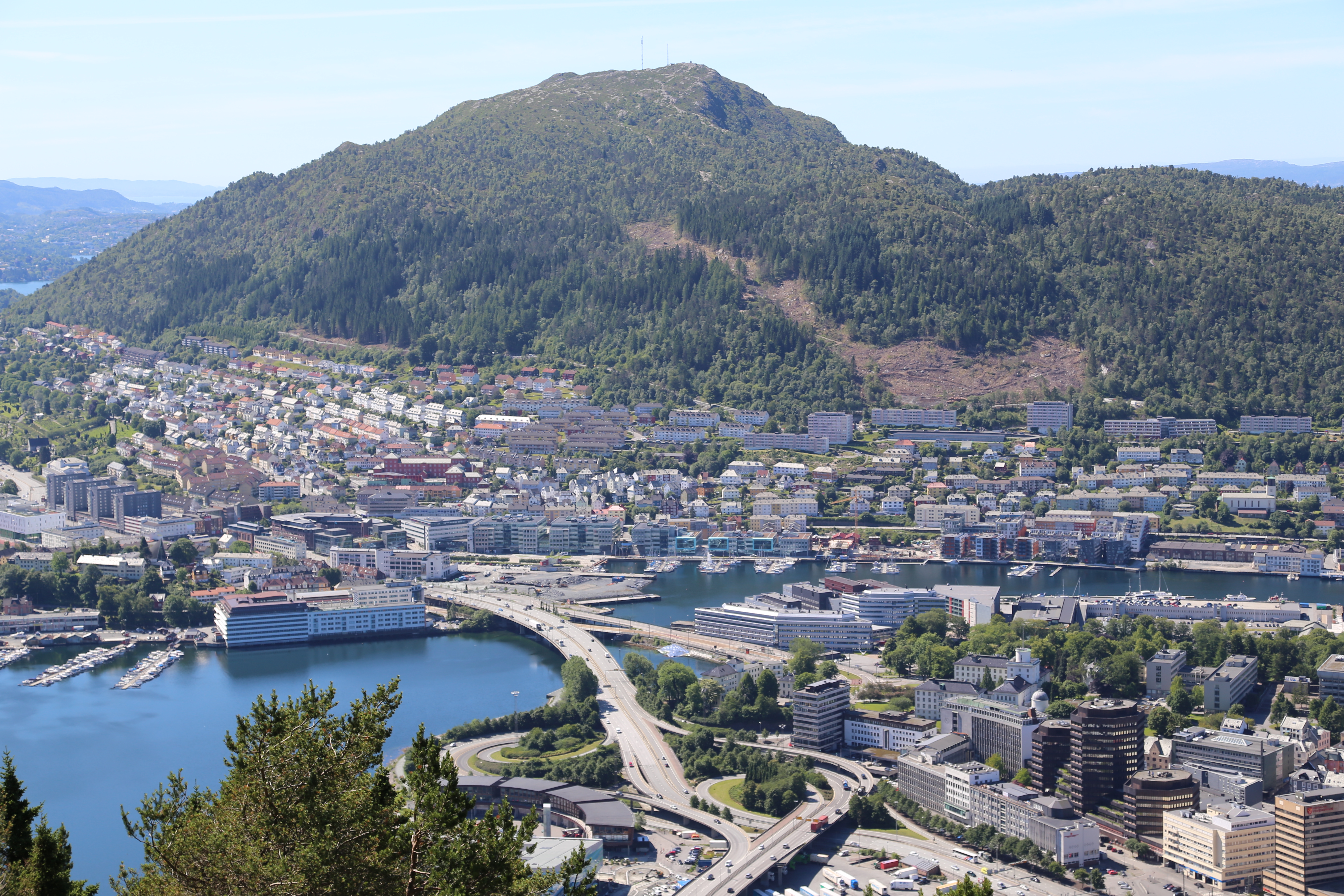 2014 Europe Trip Day 22 - Norway (Bergen: Fish Cakes, Fløibanen Funicular (Cable Railway up Mountain), Canoeing on Skomakerdiket Lake, Fisketorget (The Fish Market), Bryggen Wharf, Nordnes Seawater Pool, Jumping into the North Sea, Nordnes Alleys)