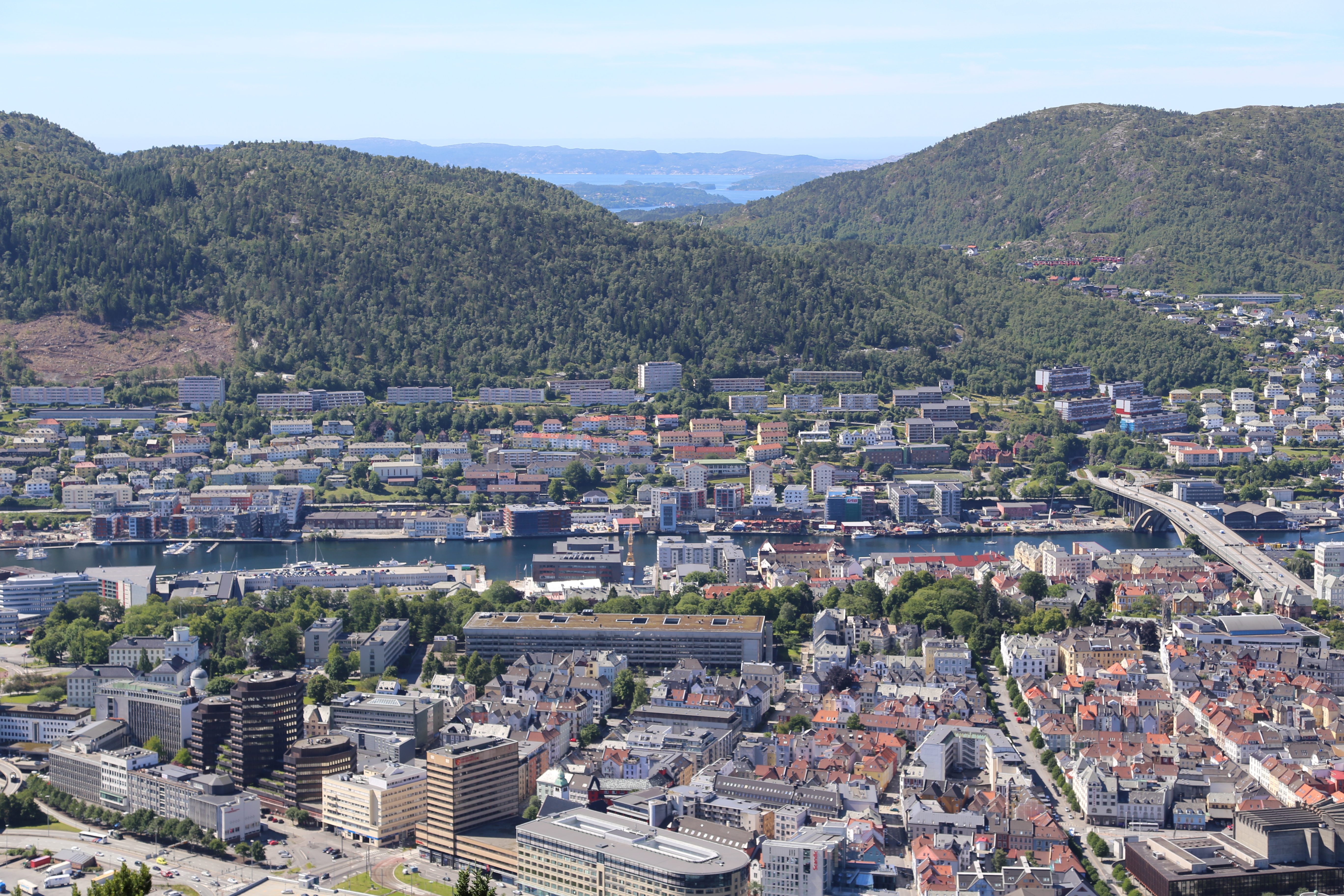 2014 Europe Trip Day 22 - Norway (Bergen: Fish Cakes, Fløibanen Funicular (Cable Railway up Mountain), Canoeing on Skomakerdiket Lake, Fisketorget (The Fish Market), Bryggen Wharf, Nordnes Seawater Pool, Jumping into the North Sea, Nordnes Alleys)