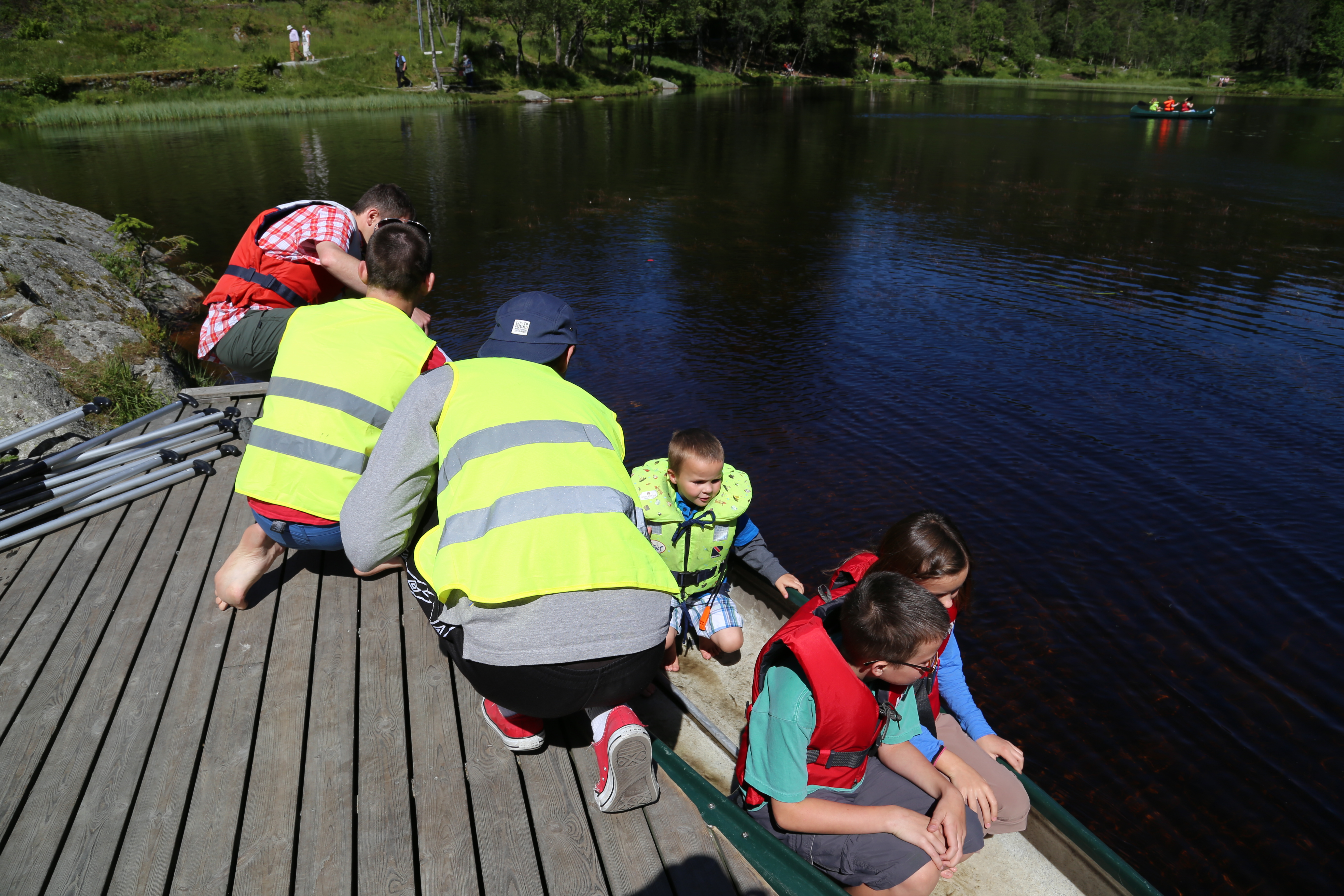 2014 Europe Trip Day 22 - Norway (Bergen: Fish Cakes, Fløibanen Funicular (Cable Railway up Mountain), Canoeing on Skomakerdiket Lake, Fisketorget (The Fish Market), Bryggen Wharf, Nordnes Seawater Pool, Jumping into the North Sea, Nordnes Alleys)