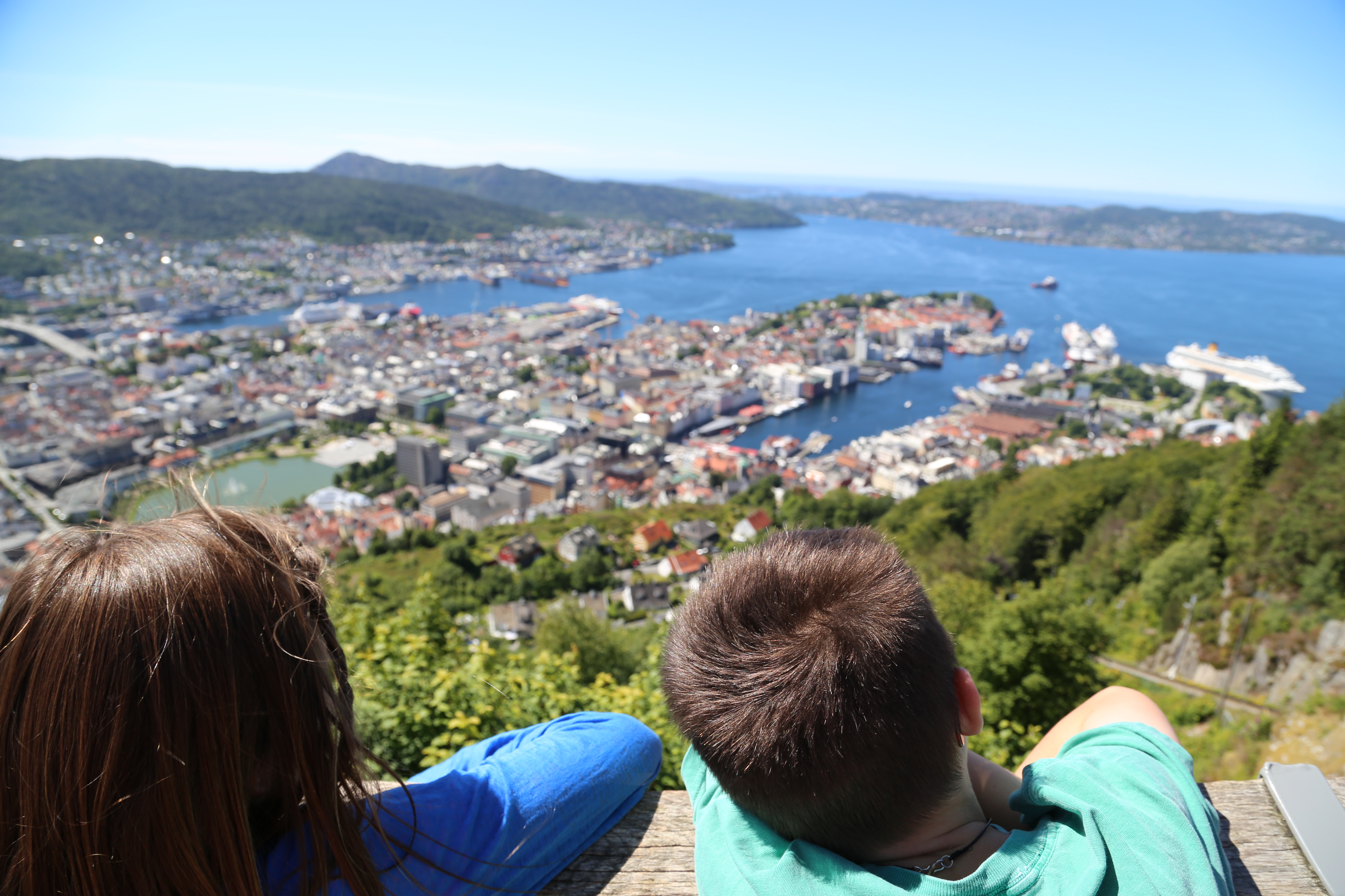 2014 Europe Trip Day 22 - Norway (Bergen: Fish Cakes, Fløibanen Funicular (Cable Railway up Mountain), Canoeing on Skomakerdiket Lake, Fisketorget (The Fish Market), Bryggen Wharf, Nordnes Seawater Pool, Jumping into the North Sea, Nordnes Alleys)