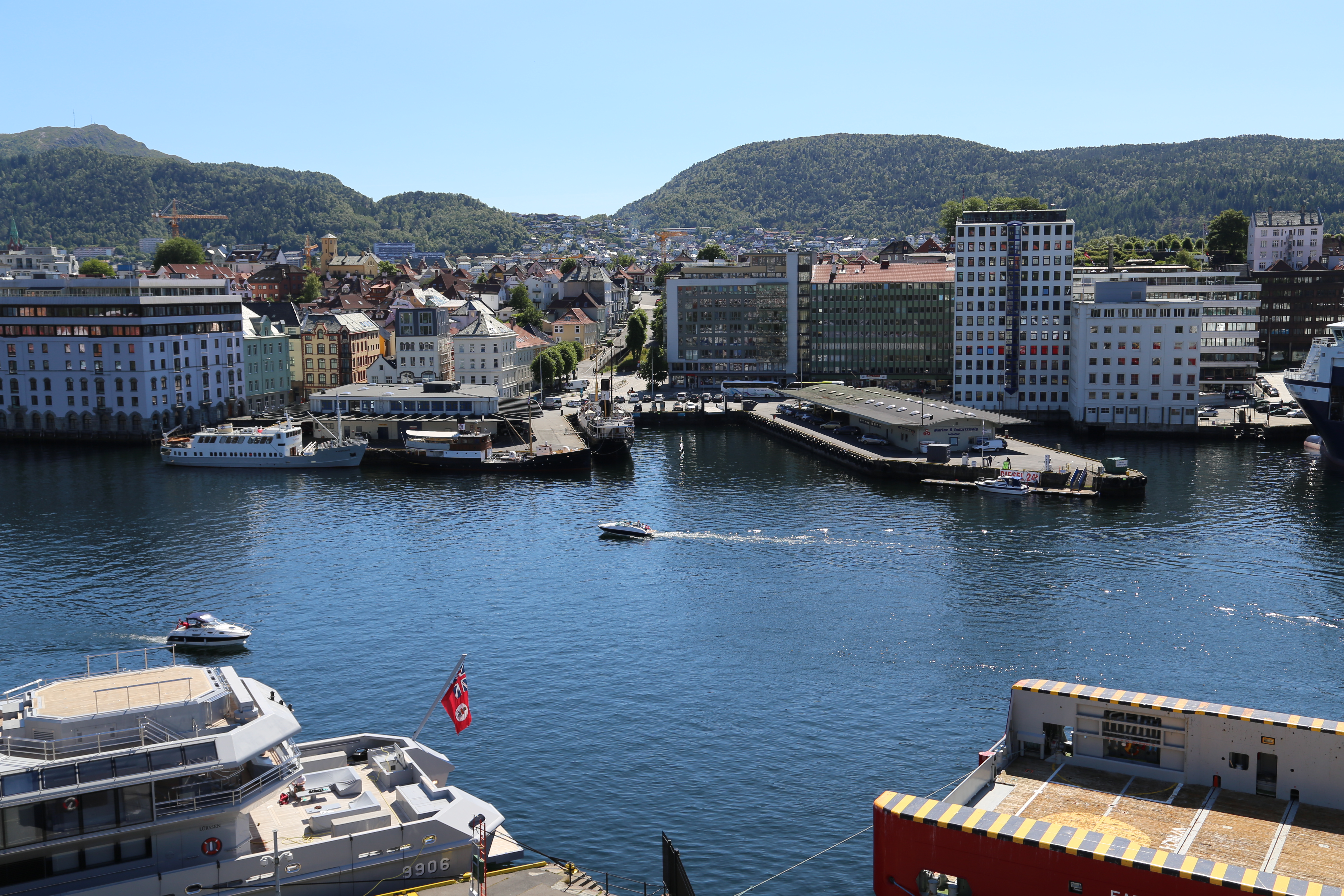 2014 Europe Trip Day 22 - Norway (Bergen: Fish Cakes, Fløibanen Funicular (Cable Railway up Mountain), Canoeing on Skomakerdiket Lake, Fisketorget (The Fish Market), Bryggen Wharf, Nordnes Seawater Pool, Jumping into the North Sea, Nordnes Alleys)