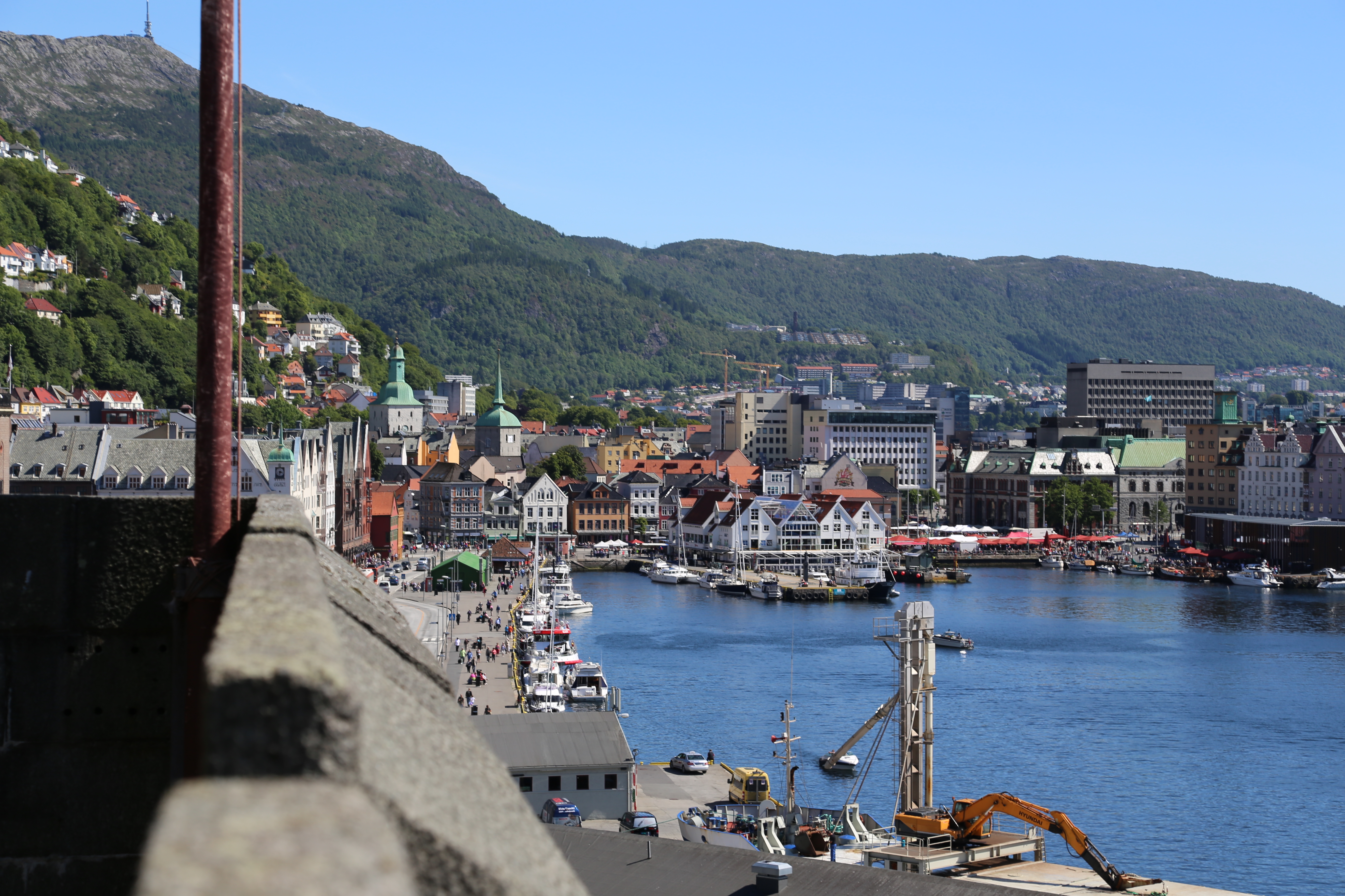 2014 Europe Trip Day 22 - Norway (Bergen: Fish Cakes, Fløibanen Funicular (Cable Railway up Mountain), Canoeing on Skomakerdiket Lake, Fisketorget (The Fish Market), Bryggen Wharf, Nordnes Seawater Pool, Jumping into the North Sea, Nordnes Alleys)