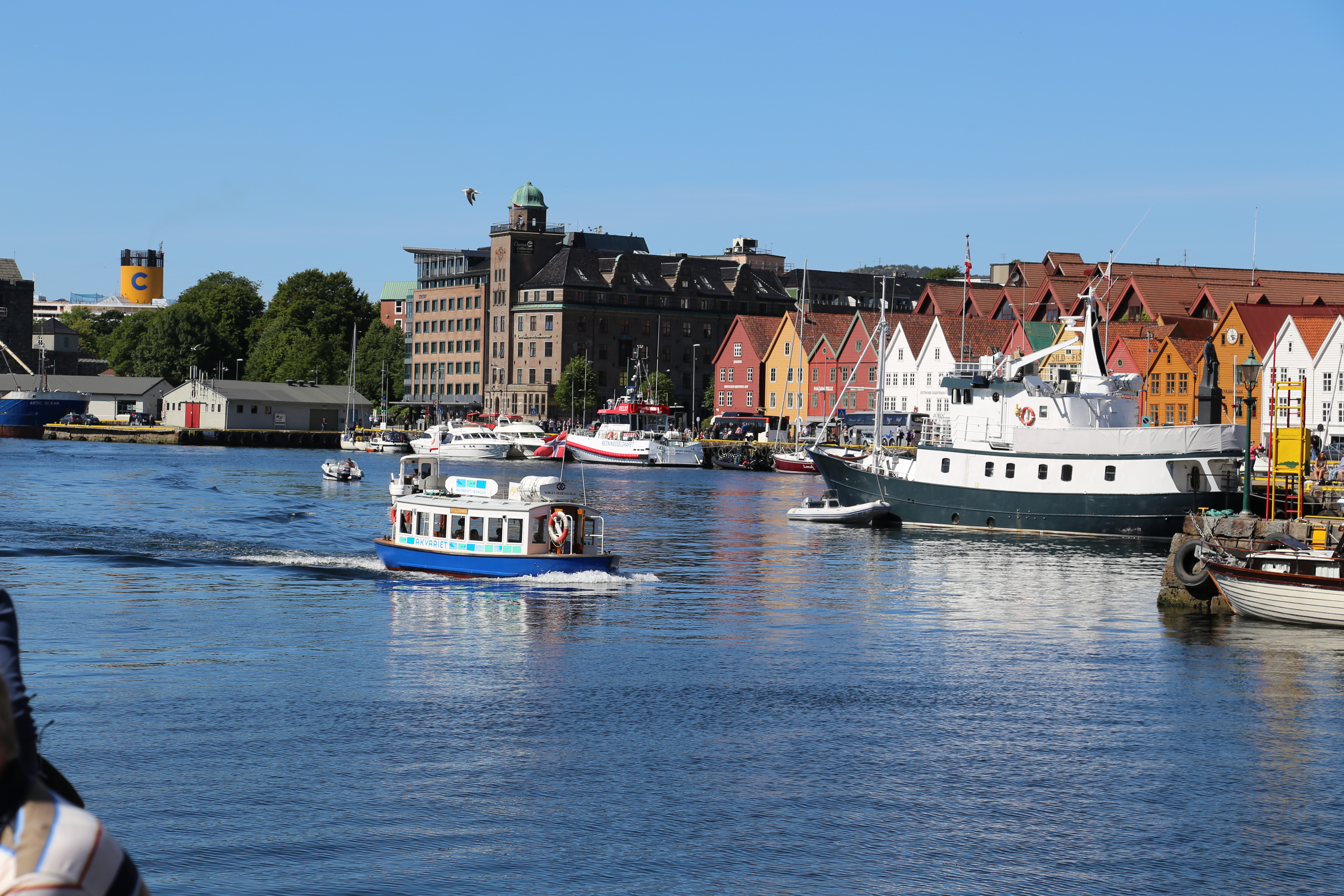 2014 Europe Trip Day 22 - Norway (Bergen: Fish Cakes, Fløibanen Funicular (Cable Railway up Mountain), Canoeing on Skomakerdiket Lake, Fisketorget (The Fish Market), Bryggen Wharf, Nordnes Seawater Pool, Jumping into the North Sea, Nordnes Alleys)