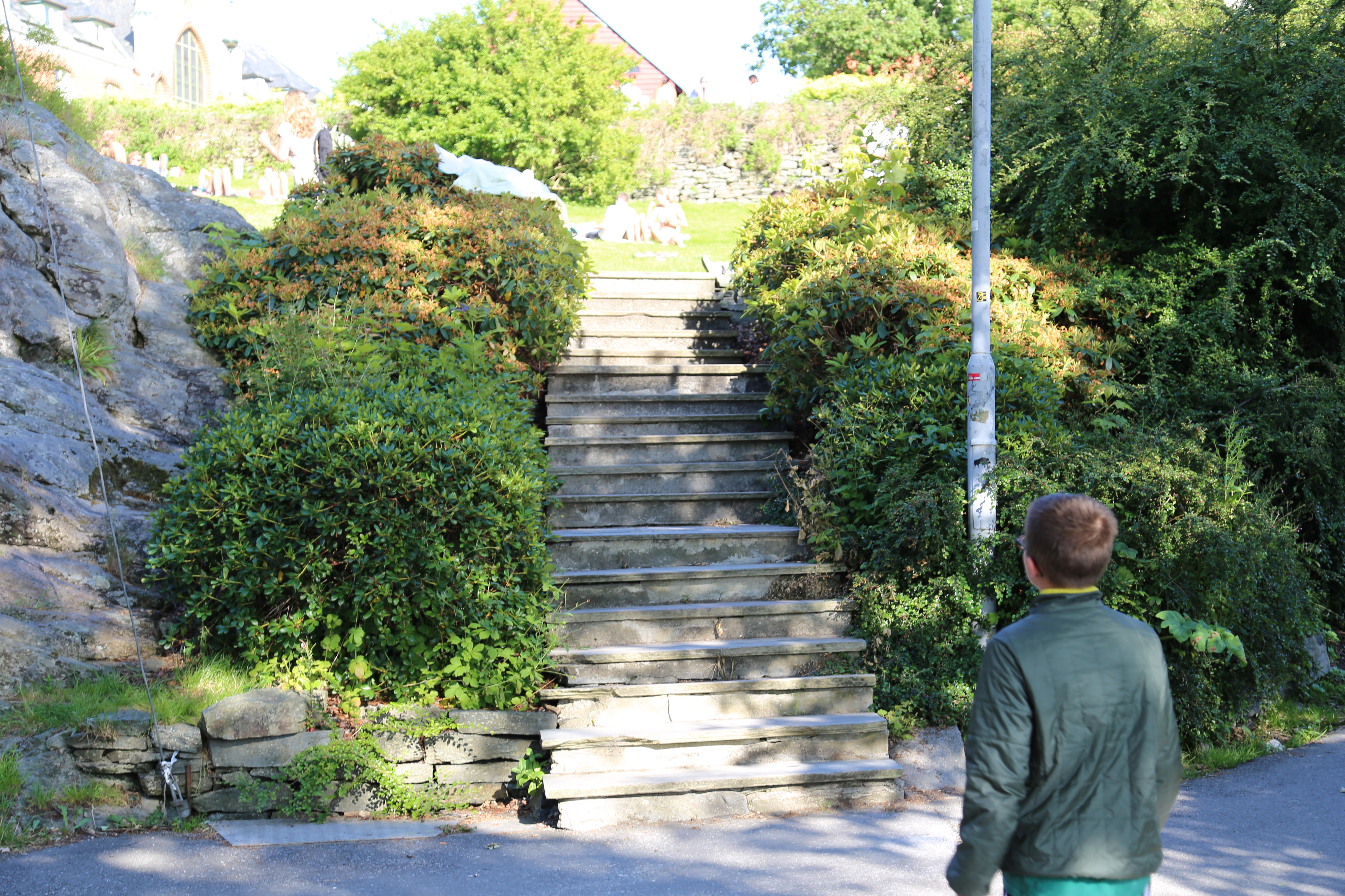 2014 Europe Trip Day 22 - Norway (Bergen: Fish Cakes, Fløibanen Funicular (Cable Railway up Mountain), Canoeing on Skomakerdiket Lake, Fisketorget (The Fish Market), Bryggen Wharf, Nordnes Seawater Pool, Jumping into the North Sea, Nordnes Alleys)