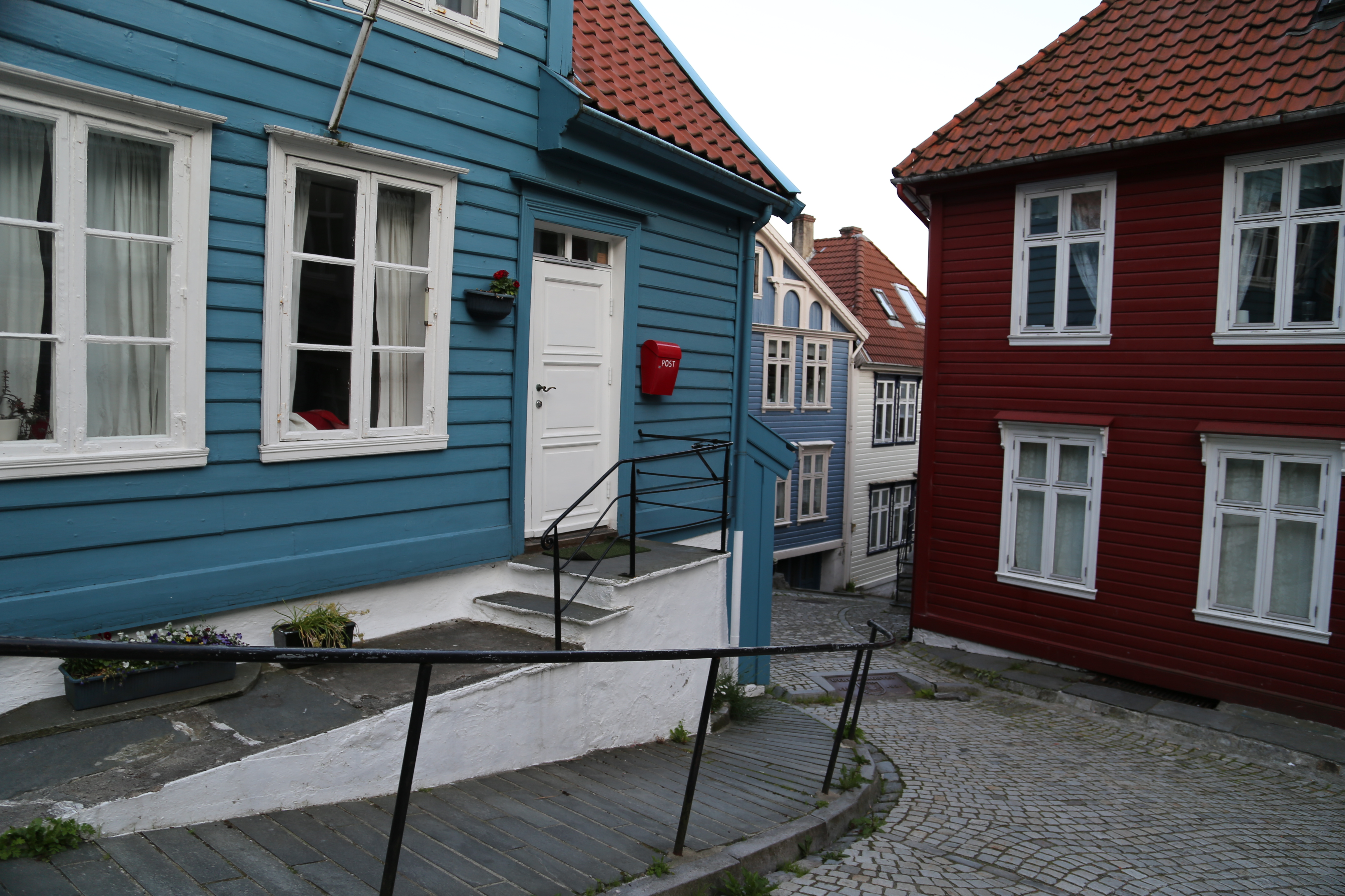 2014 Europe Trip Day 22 - Norway (Bergen: Fish Cakes, Fløibanen Funicular (Cable Railway up Mountain), Canoeing on Skomakerdiket Lake, Fisketorget (The Fish Market), Bryggen Wharf, Nordnes Seawater Pool, Jumping into the North Sea, Nordnes Alleys)