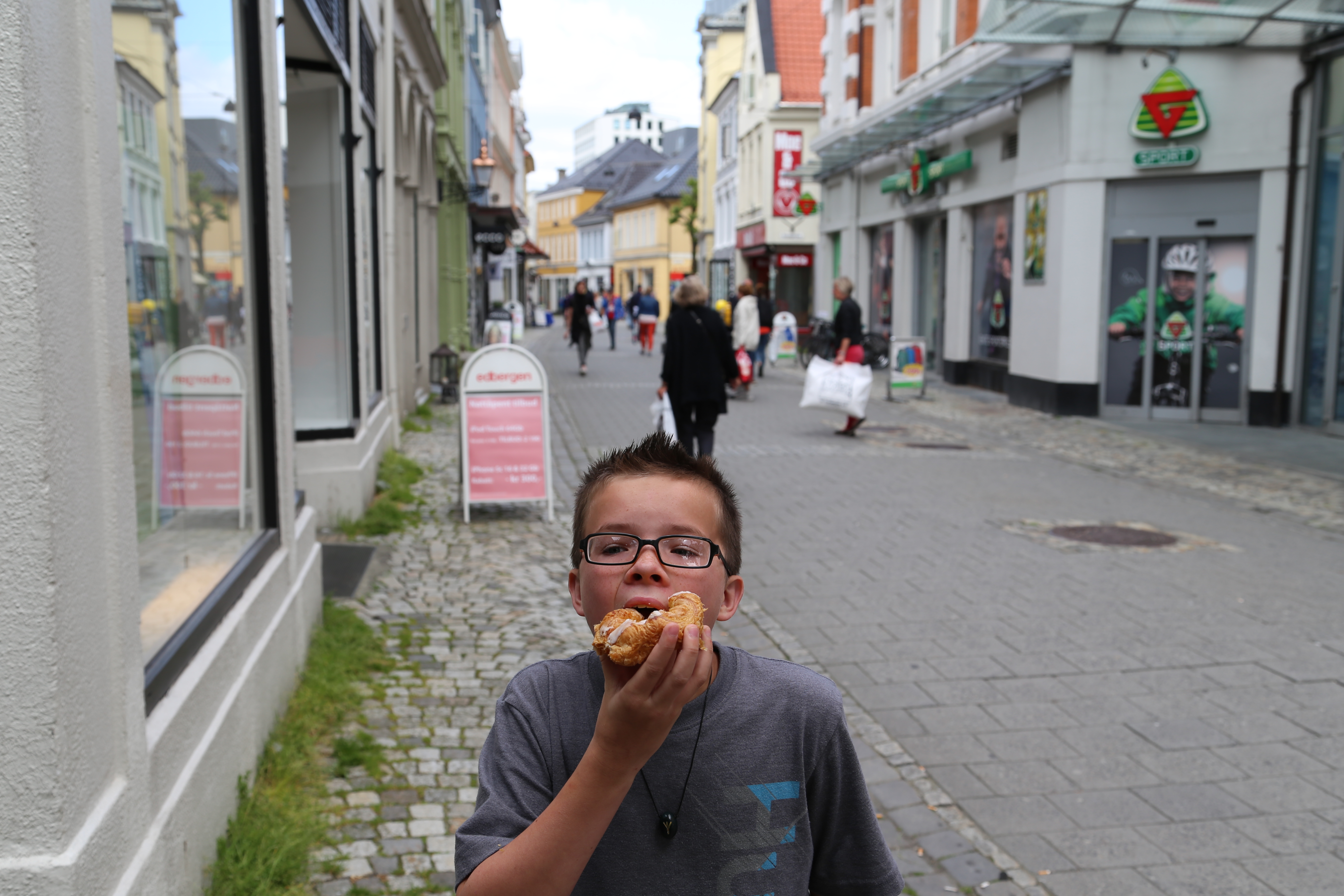 2014 Europe Trip Day 23 - Norway (Bergens Expressen City & Panorama Tour (Small Road Train), Fish Market Salmon and Whale, Bergen Light-Rail, Mormon church, Fantoft Stave Church, Downtown Bergen, Viking Playground, Beach)