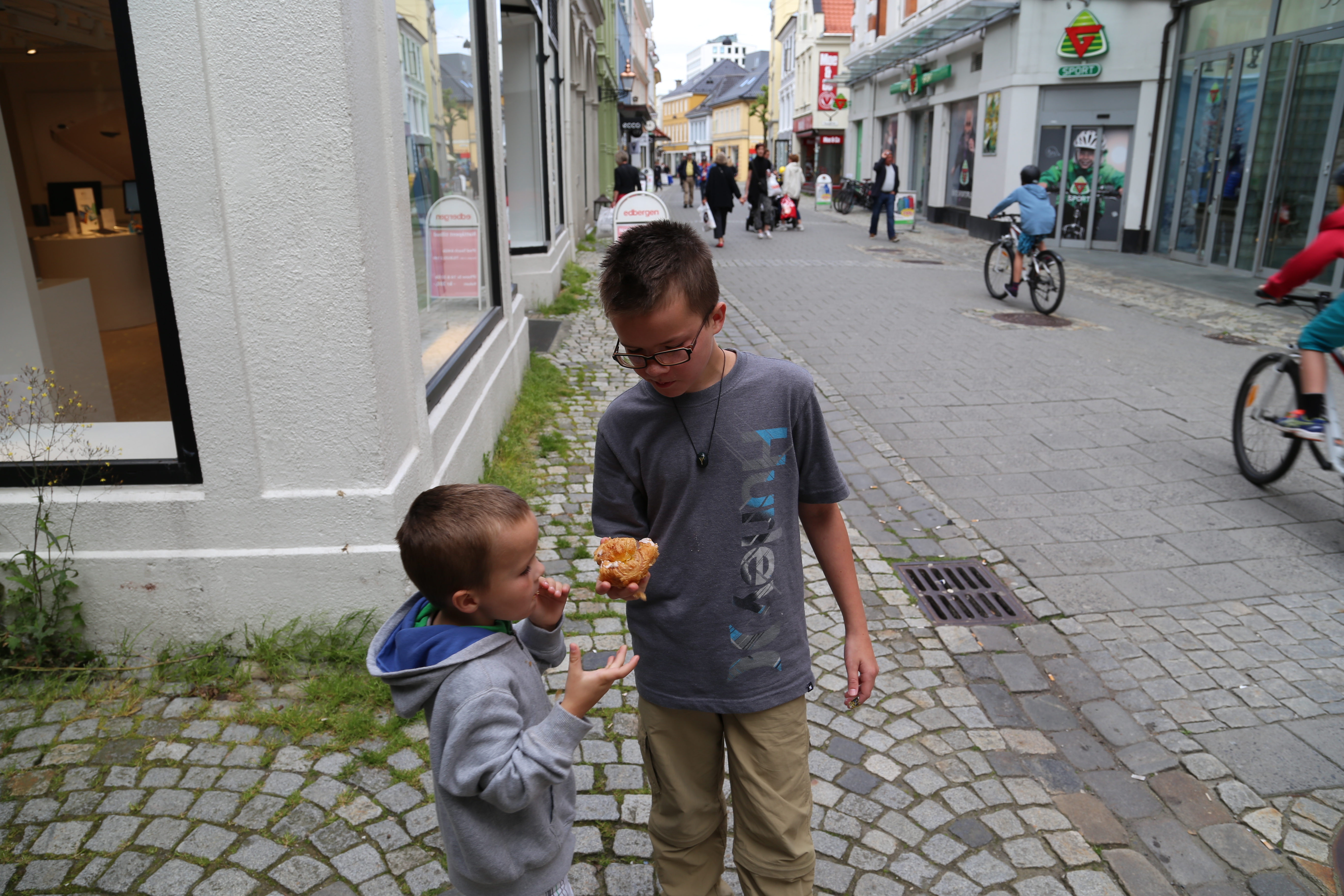 2014 Europe Trip Day 23 - Norway (Bergens Expressen City & Panorama Tour (Small Road Train), Fish Market Salmon and Whale, Bergen Light-Rail, Mormon church, Fantoft Stave Church, Downtown Bergen, Viking Playground, Beach)