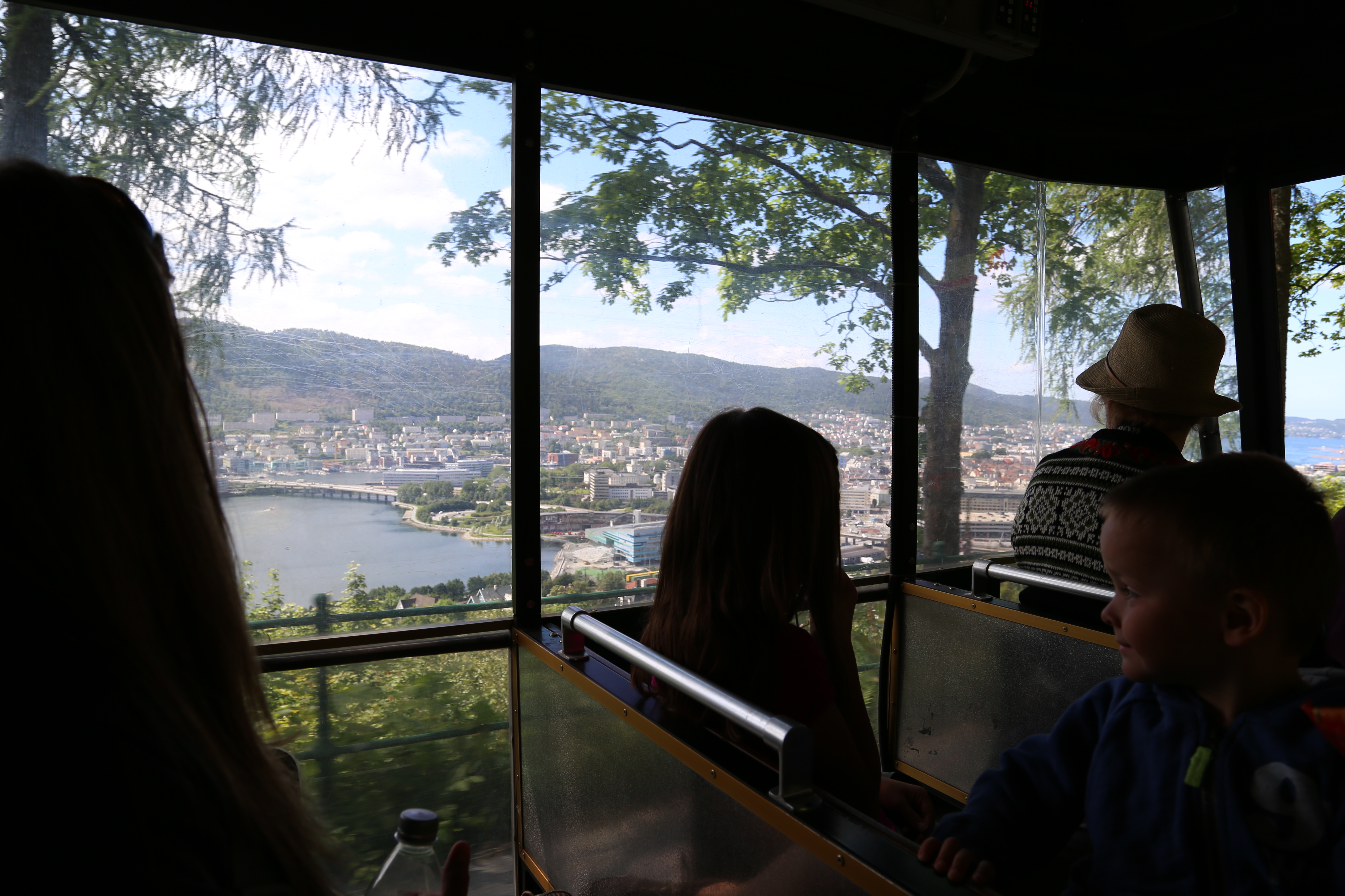 2014 Europe Trip Day 23 - Norway (Bergens Expressen City & Panorama Tour (Small Road Train), Fish Market Salmon and Whale, Bergen Light-Rail, Mormon church, Fantoft Stave Church, Downtown Bergen, Viking Playground, Beach)