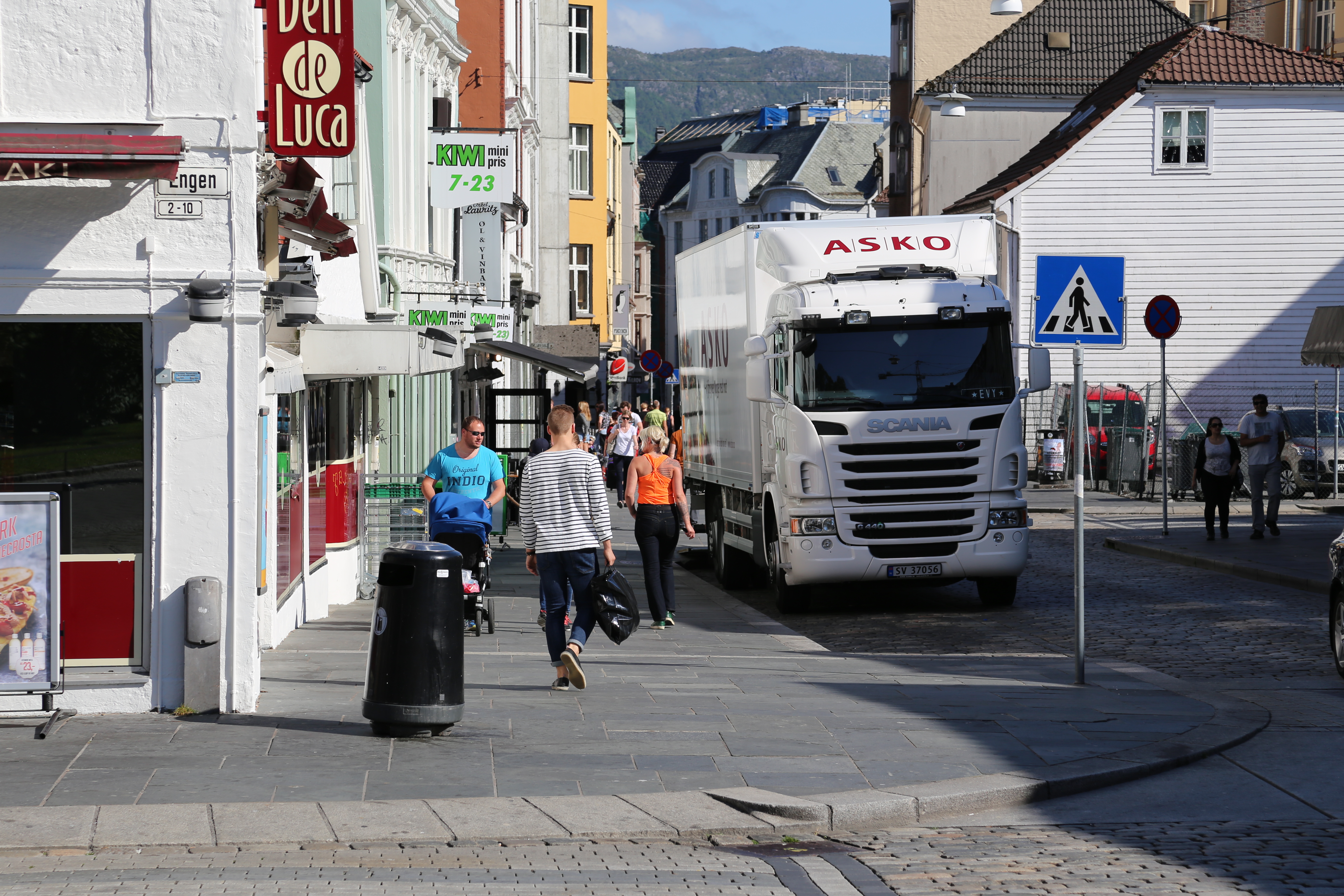 2014 Europe Trip Day 23 - Norway (Bergens Expressen City & Panorama Tour (Small Road Train), Fish Market Salmon and Whale, Bergen Light-Rail, Mormon church, Fantoft Stave Church, Downtown Bergen, Viking Playground, Beach)