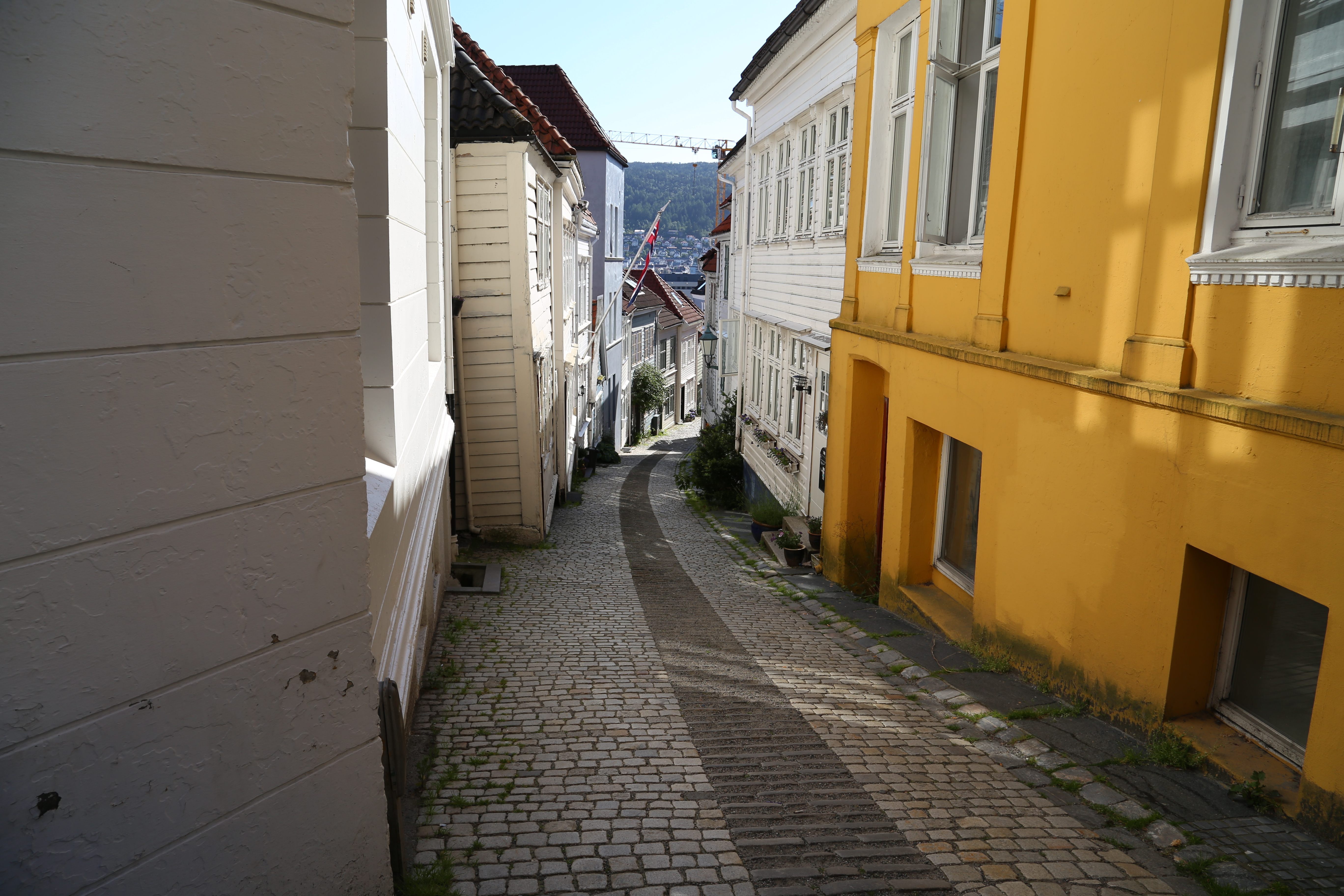 2014 Europe Trip Day 23 - Norway (Bergens Expressen City & Panorama Tour (Small Road Train), Fish Market Salmon and Whale, Bergen Light-Rail, Mormon church, Fantoft Stave Church, Downtown Bergen, Viking Playground, Beach)