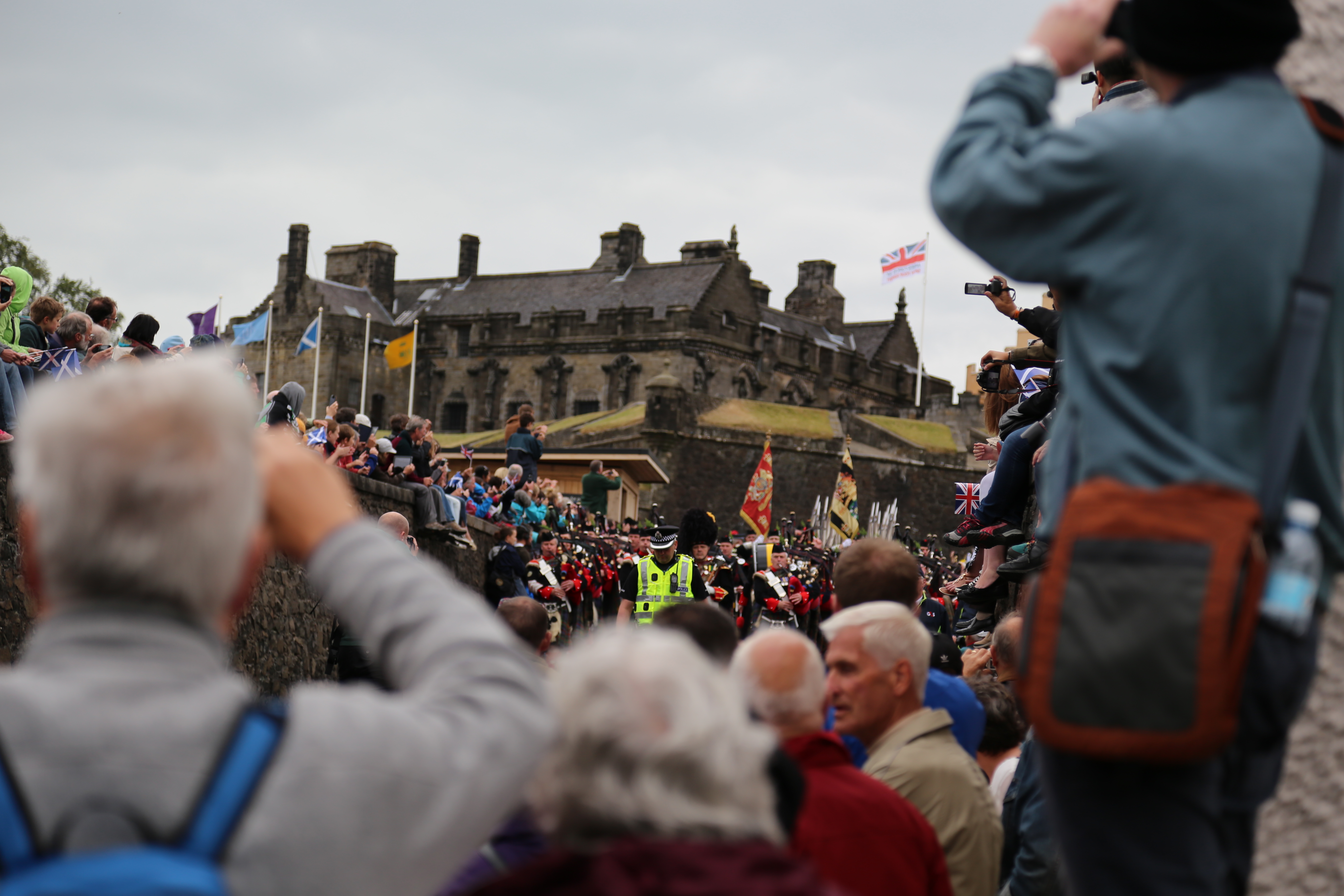 2014 Europe Trip Day 24 - Scotland (Crookston Castle, Paisley Missionary Flat (Walker Street), Lawn Bowling Pitch, Irn Bru, Church of the Holy Rude, Stirling Castle, 2014 Pipefest Stirling)
