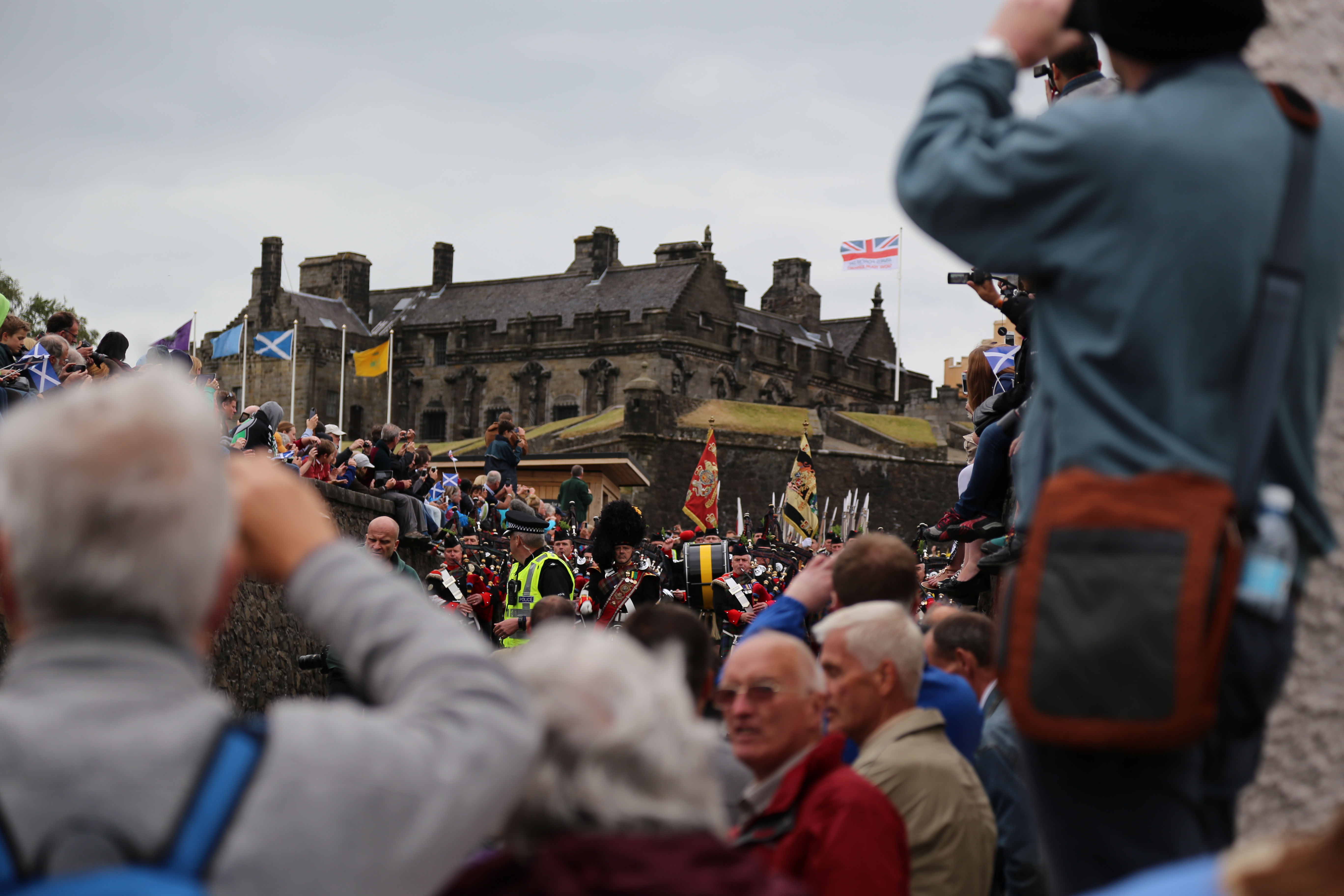 2014 Europe Trip Day 24 - Scotland (Crookston Castle, Paisley Missionary Flat (Walker Street), Lawn Bowling Pitch, Irn Bru, Church of the Holy Rude, Stirling Castle, 2014 Pipefest Stirling)