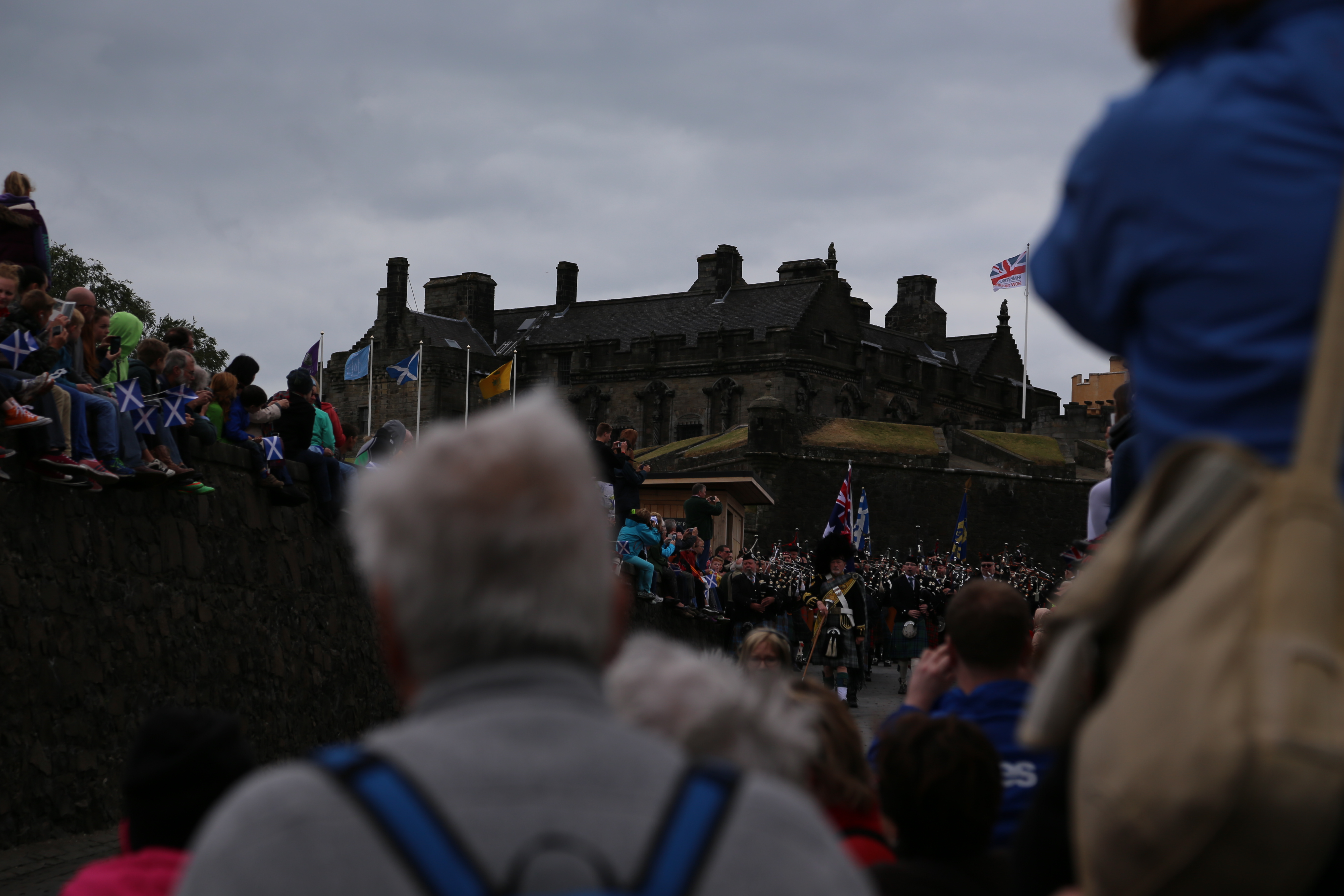 2014 Europe Trip Day 24 - Scotland (Crookston Castle, Paisley Missionary Flat (Walker Street), Lawn Bowling Pitch, Irn Bru, Church of the Holy Rude, Stirling Castle, 2014 Pipefest Stirling)