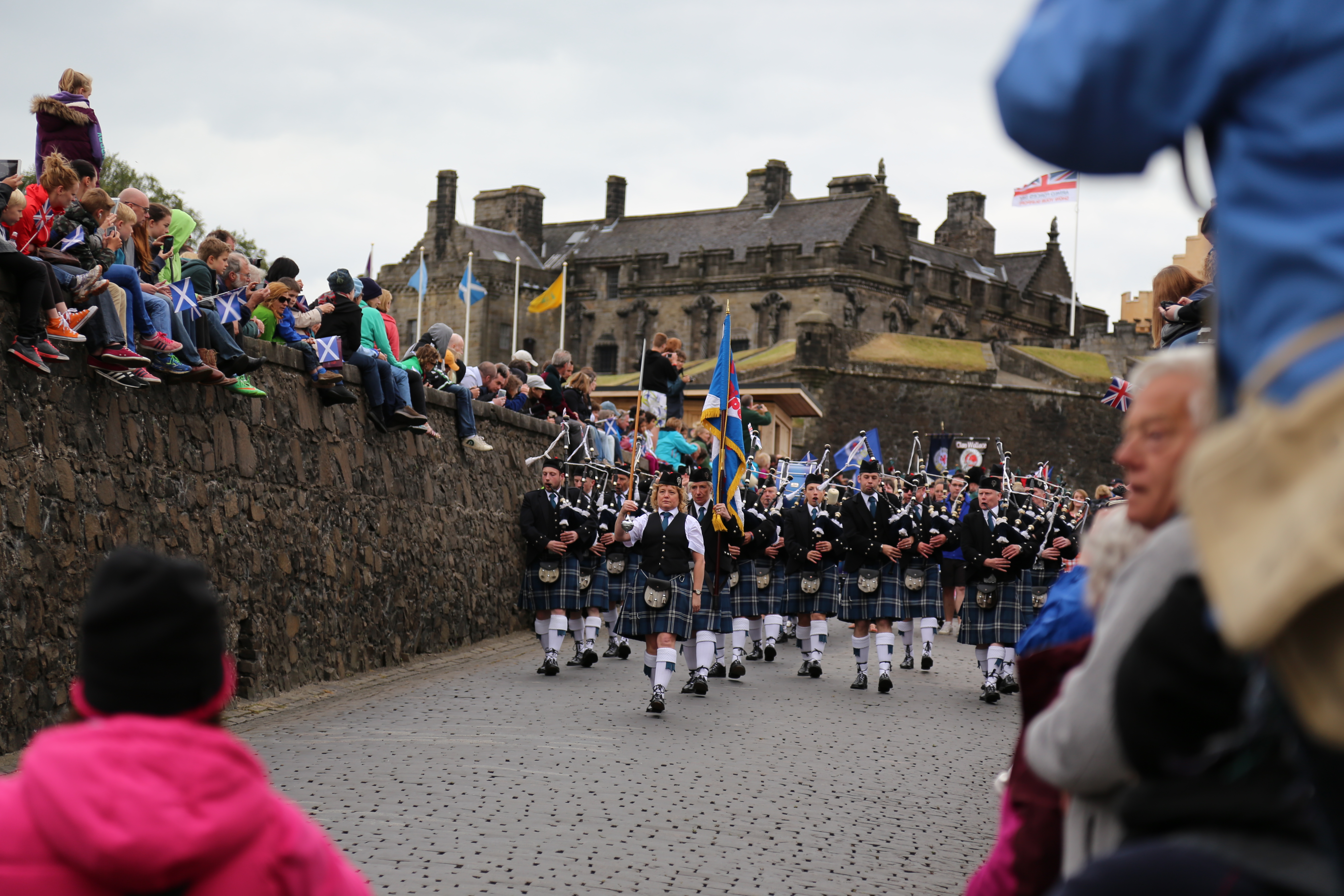 2014 Europe Trip Day 24 - Scotland (Crookston Castle, Paisley Missionary Flat (Walker Street), Lawn Bowling Pitch, Irn Bru, Church of the Holy Rude, Stirling Castle, 2014 Pipefest Stirling)