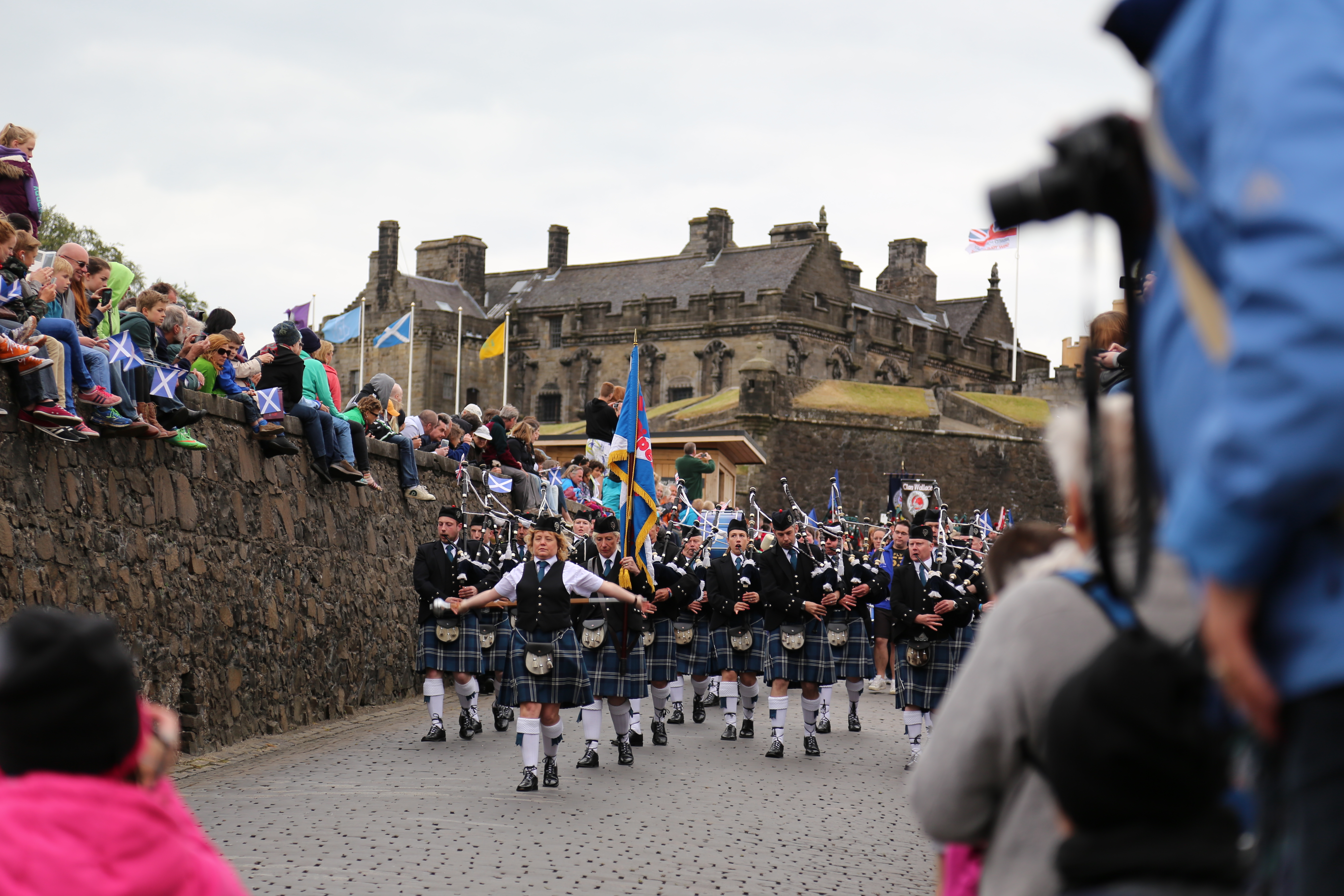 2014 Europe Trip Day 24 - Scotland (Crookston Castle, Paisley Missionary Flat (Walker Street), Lawn Bowling Pitch, Irn Bru, Church of the Holy Rude, Stirling Castle, 2014 Pipefest Stirling)