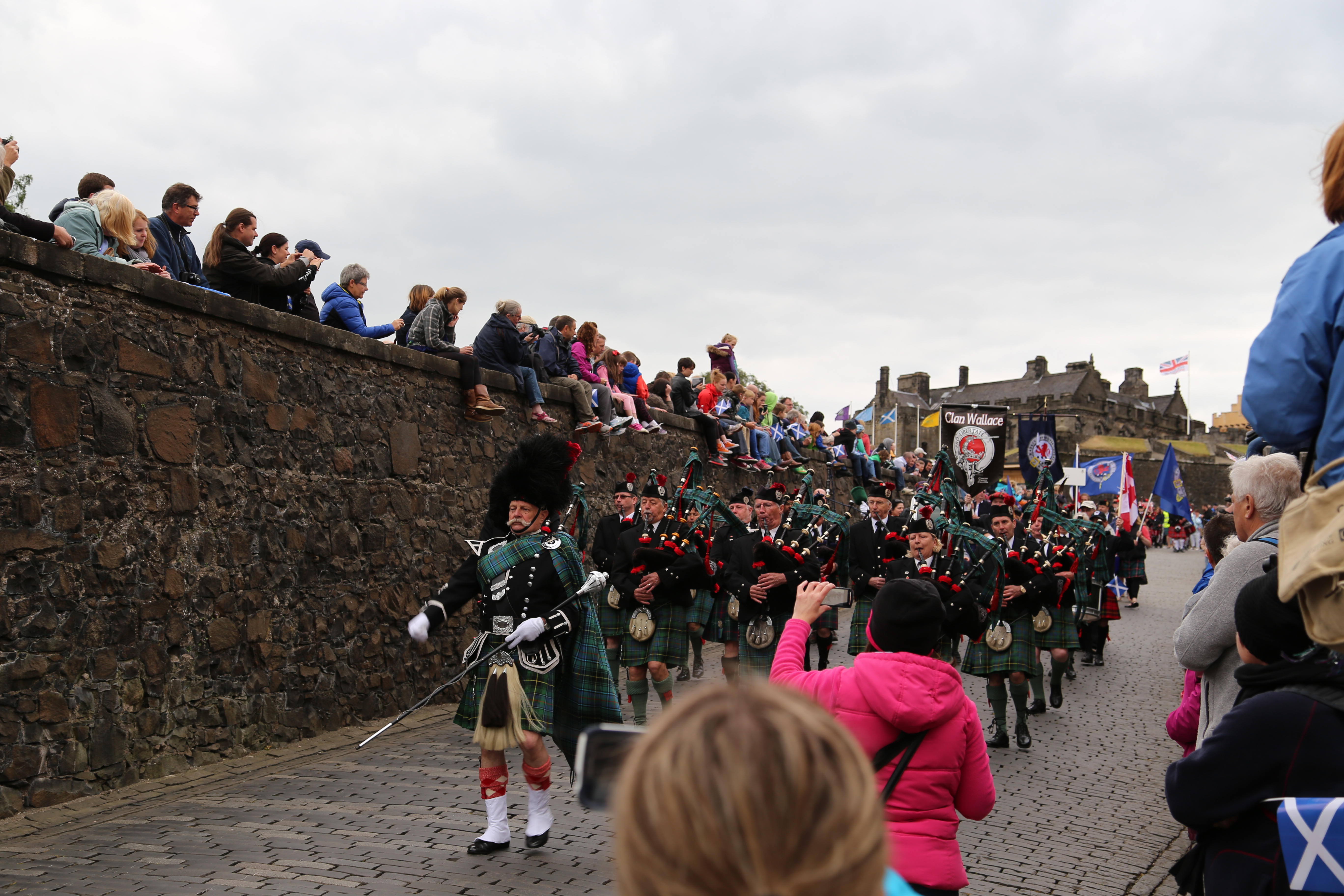 2014 Europe Trip Day 24 - Scotland (Crookston Castle, Paisley Missionary Flat (Walker Street), Lawn Bowling Pitch, Irn Bru, Church of the Holy Rude, Stirling Castle, 2014 Pipefest Stirling)