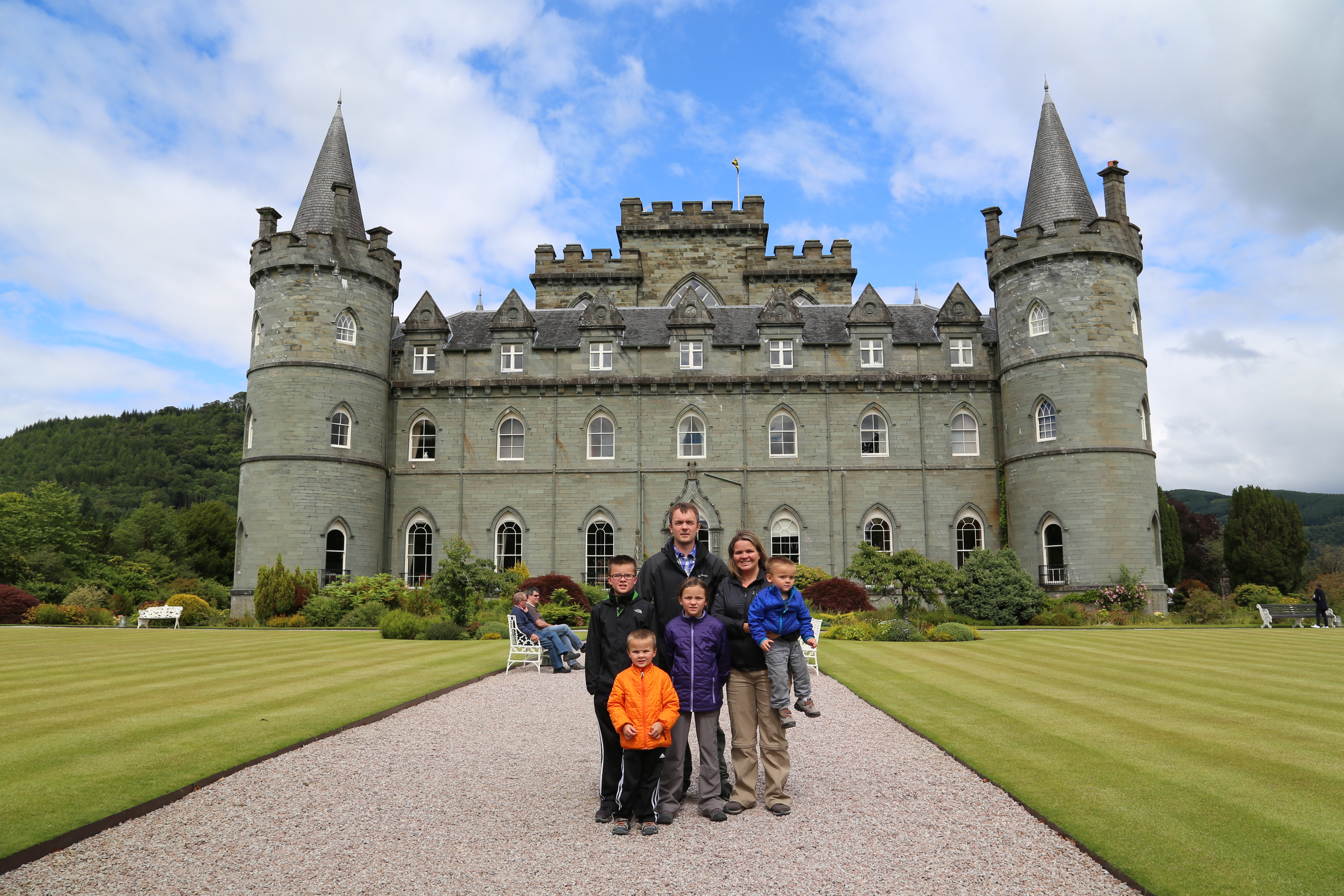 2014 Europe Trip Day 25 - Scotland (Stirling Monument, Doune Castle (Monty Python Castle), Loch Lomond, Ben Lomond, Inverary Castle, Crisps, Tunnock's, Oban Ferry to Isle of Mull, Duart Castle, Argyll Arms Hotel, Haggis, Neeps, & Tatties, Ardachy House)