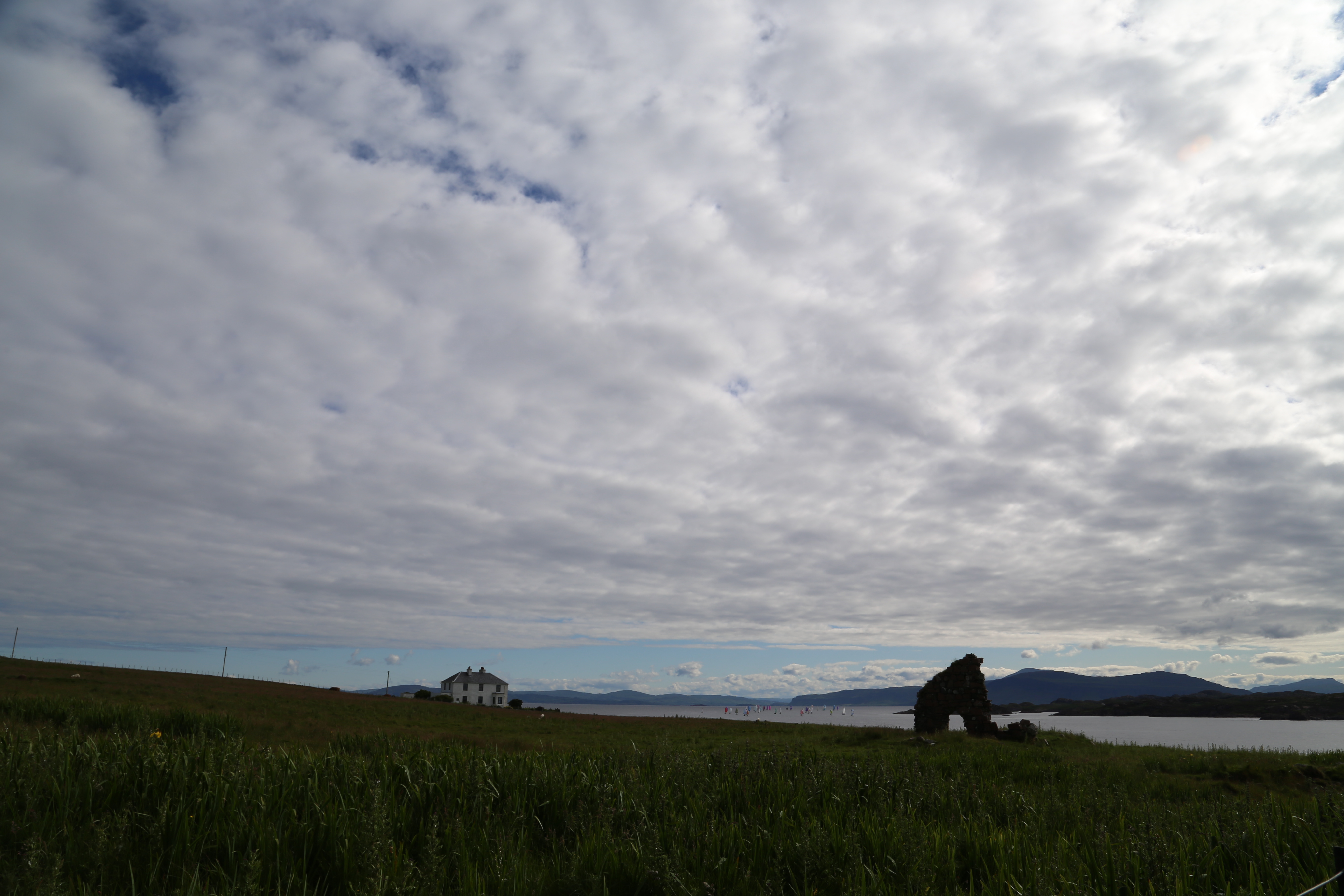 2014 Europe Trip Day 26 - Scotland (Ardachy House Yurt, Heilan' Coo, Fionnphort-Iona Ferry, Iona Nunnery, Iona Abbey (Britain Christianity Birthplace), Scottish Heather, Tobermory-Kilchoan Ferry, Castle Tioram, Glenfinnan Monument, Biting Midges!)