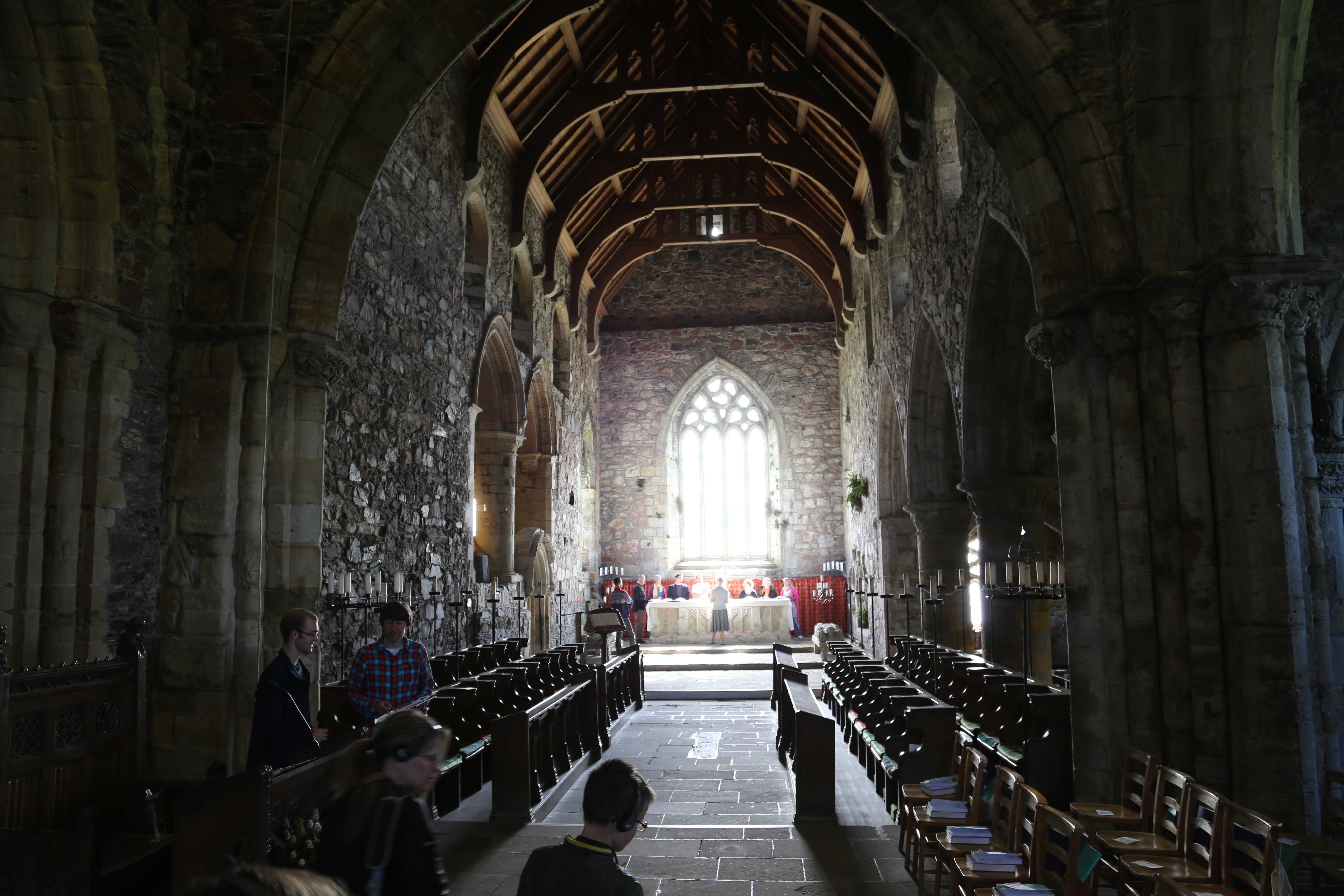 2014 Europe Trip Day 26 - Scotland (Ardachy House Yurt, Heilan' Coo, Fionnphort-Iona Ferry, Iona Nunnery, Iona Abbey (Britain Christianity Birthplace), Scottish Heather, Tobermory-Kilchoan Ferry, Castle Tioram, Glenfinnan Monument, Biting Midges!)