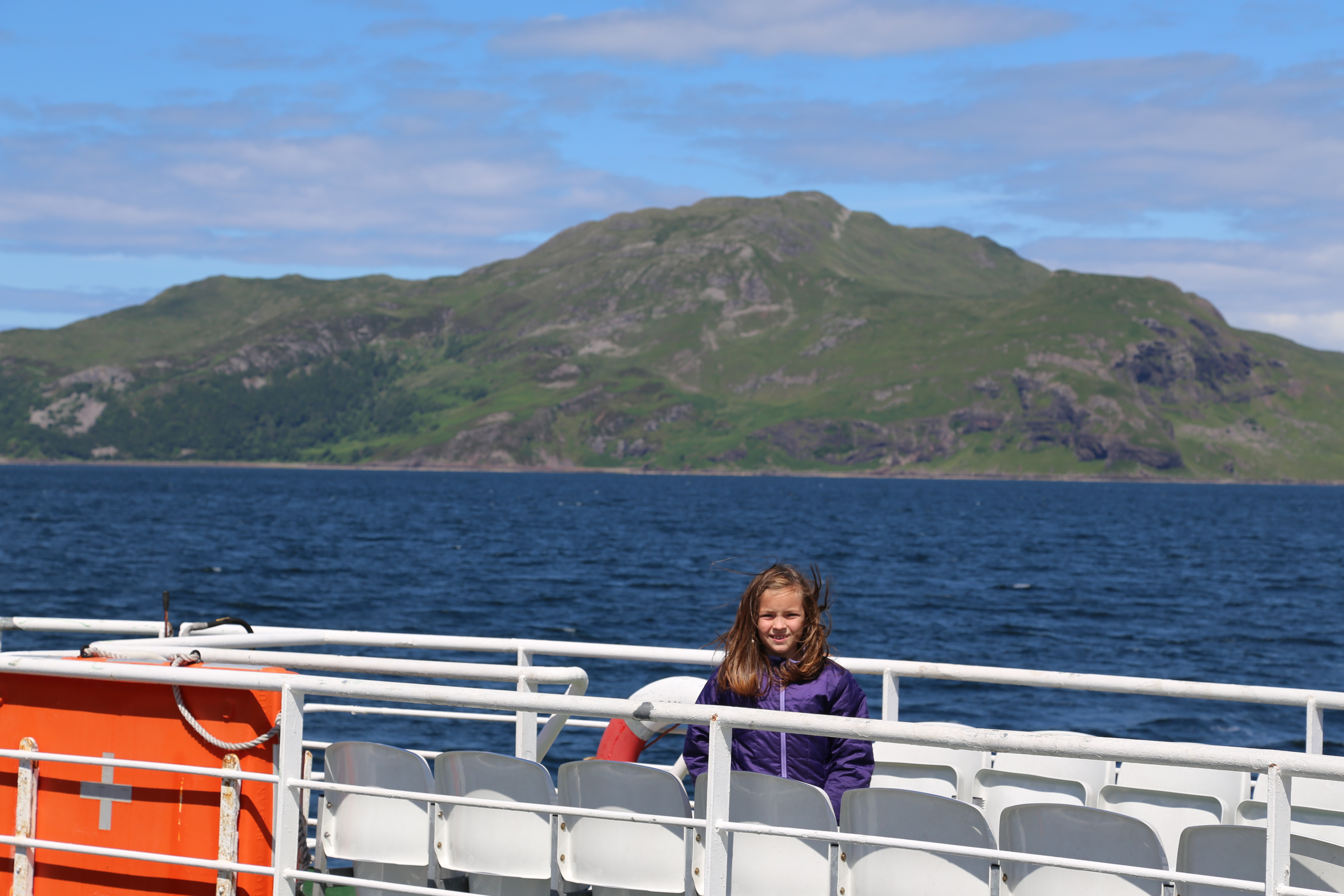 2014 Europe Trip Day 26 - Scotland (Ardachy House Yurt, Heilan' Coo, Fionnphort-Iona Ferry, Iona Nunnery, Iona Abbey (Britain Christianity Birthplace), Scottish Heather, Tobermory-Kilchoan Ferry, Castle Tioram, Glenfinnan Monument, Biting Midges!)