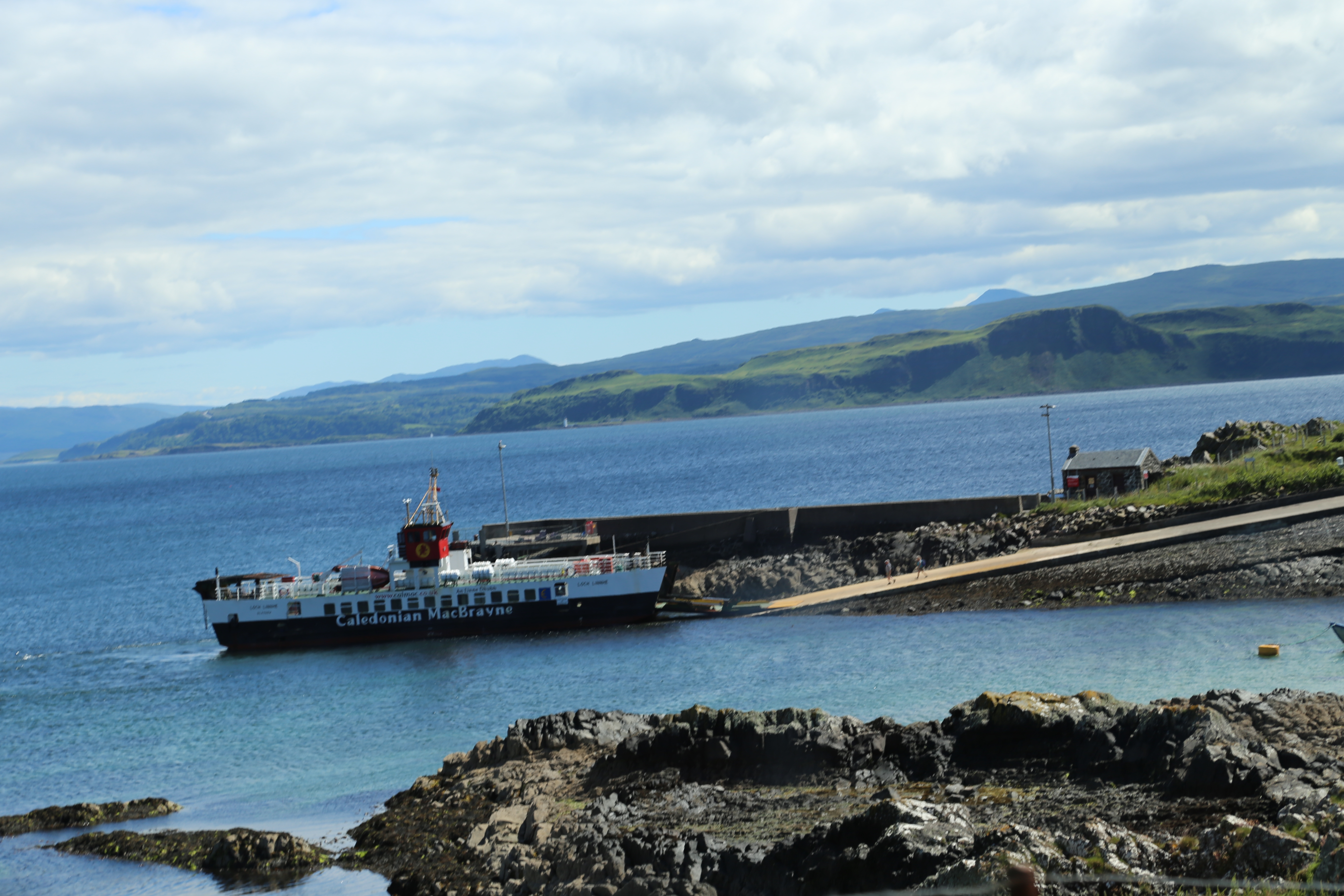 2014 Europe Trip Day 26 - Scotland (Ardachy House Yurt, Heilan' Coo, Fionnphort-Iona Ferry, Iona Nunnery, Iona Abbey (Britain Christianity Birthplace), Scottish Heather, Tobermory-Kilchoan Ferry, Castle Tioram, Glenfinnan Monument, Biting Midges!)