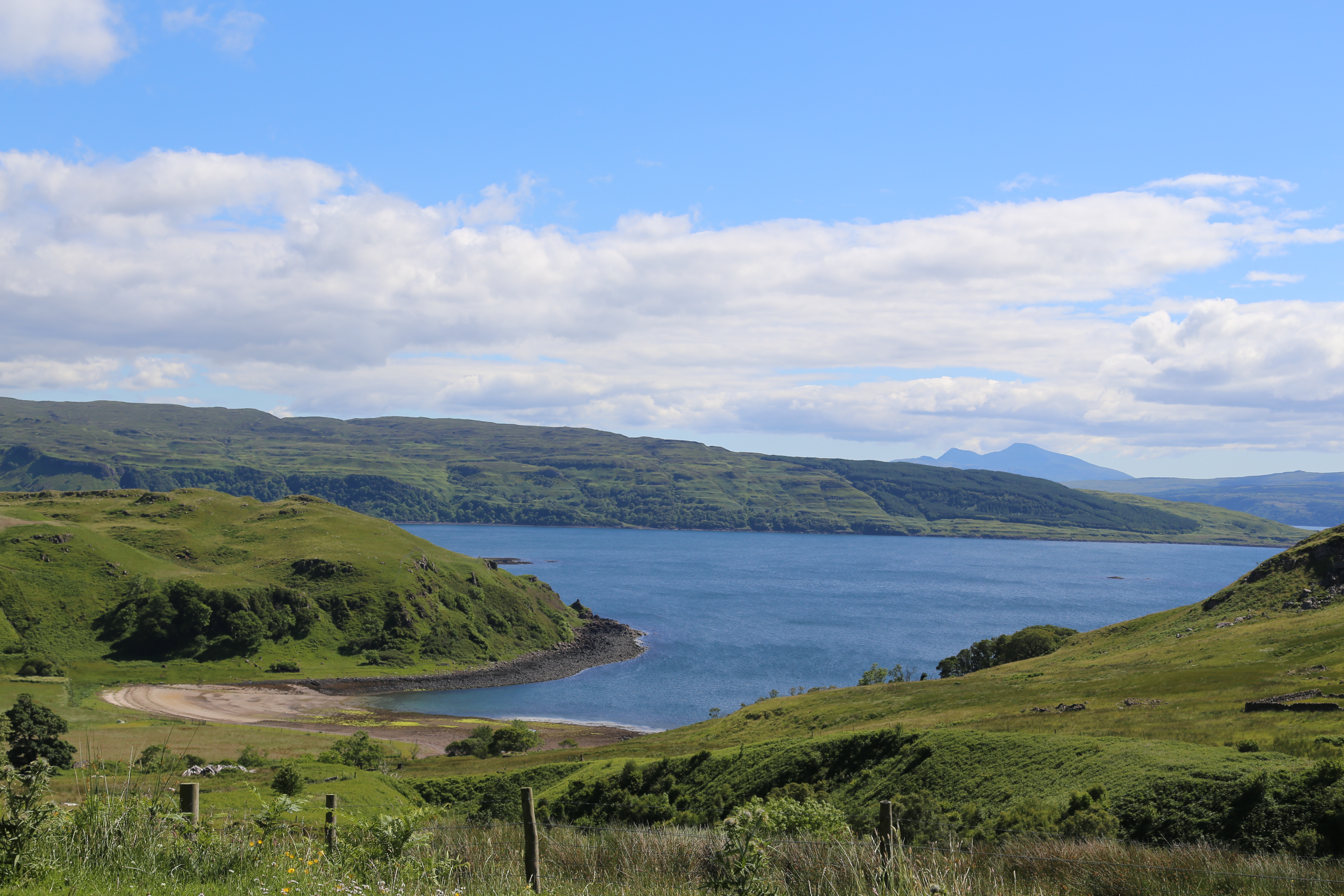 2014 Europe Trip Day 26 - Scotland (Ardachy House Yurt, Heilan' Coo, Fionnphort-Iona Ferry, Iona Nunnery, Iona Abbey (Britain Christianity Birthplace), Scottish Heather, Tobermory-Kilchoan Ferry, Castle Tioram, Glenfinnan Monument, Biting Midges!)