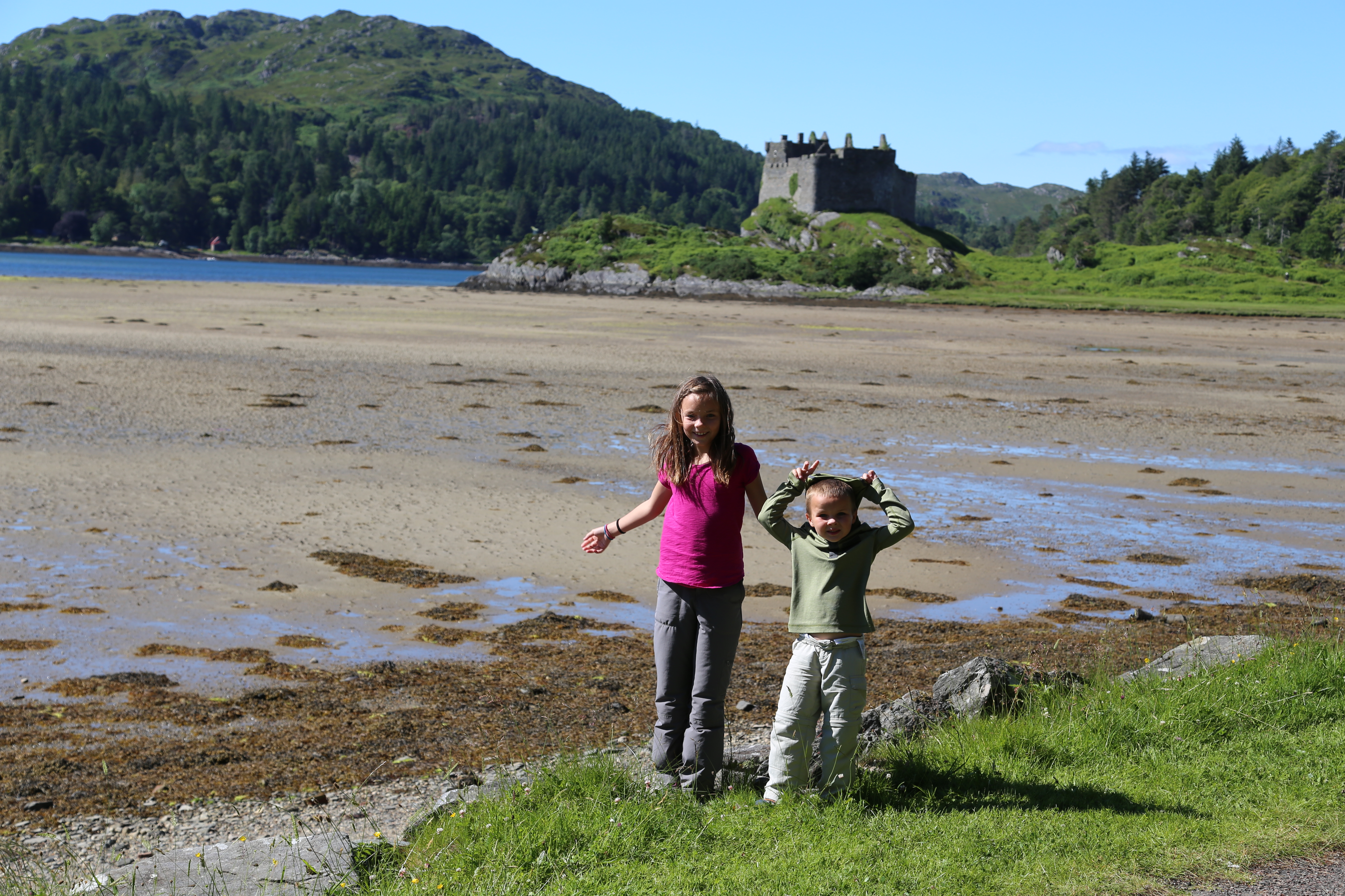 2014 Europe Trip Day 26 - Scotland (Ardachy House Yurt, Heilan' Coo, Fionnphort-Iona Ferry, Iona Nunnery, Iona Abbey (Britain Christianity Birthplace), Scottish Heather, Tobermory-Kilchoan Ferry, Castle Tioram, Glenfinnan Monument, Biting Midges!)