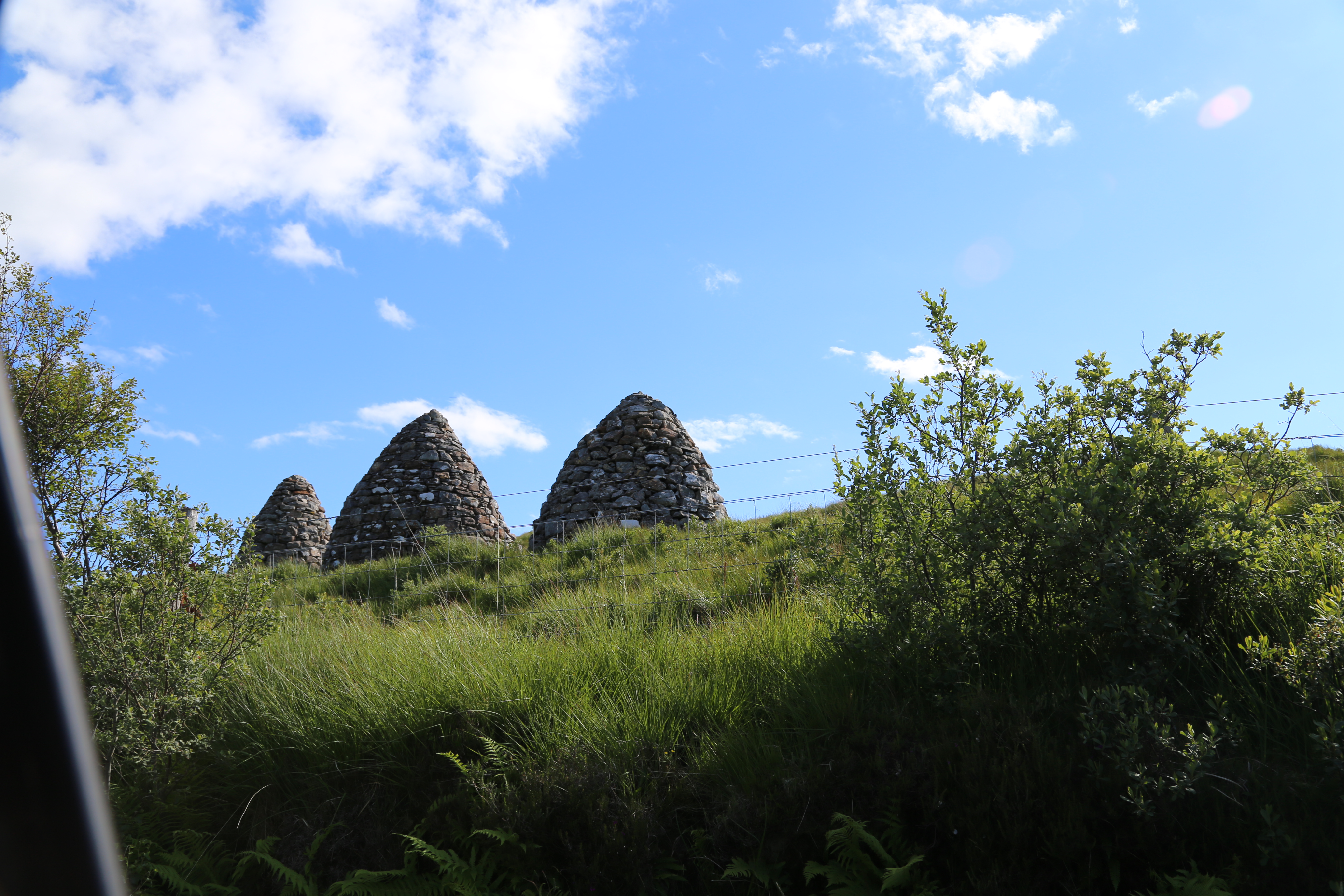 2014 Europe Trip Day 26 - Scotland (Ardachy House Yurt, Heilan' Coo, Fionnphort-Iona Ferry, Iona Nunnery, Iona Abbey (Britain Christianity Birthplace), Scottish Heather, Tobermory-Kilchoan Ferry, Castle Tioram, Glenfinnan Monument, Biting Midges!)